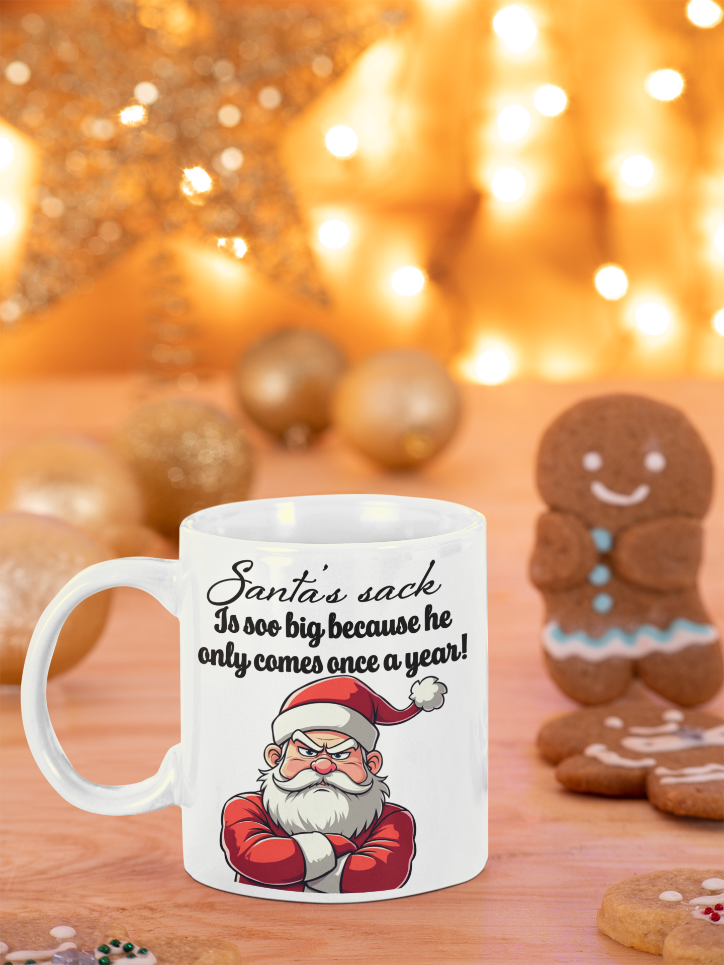 Santa's sack is soo big because he only comes once a year All ballsack Caffeine Christmas gift gift for mom gift for wife Java Mocha nut sack nut sax Nuts Nuttin nutz Santa stocking stuffer