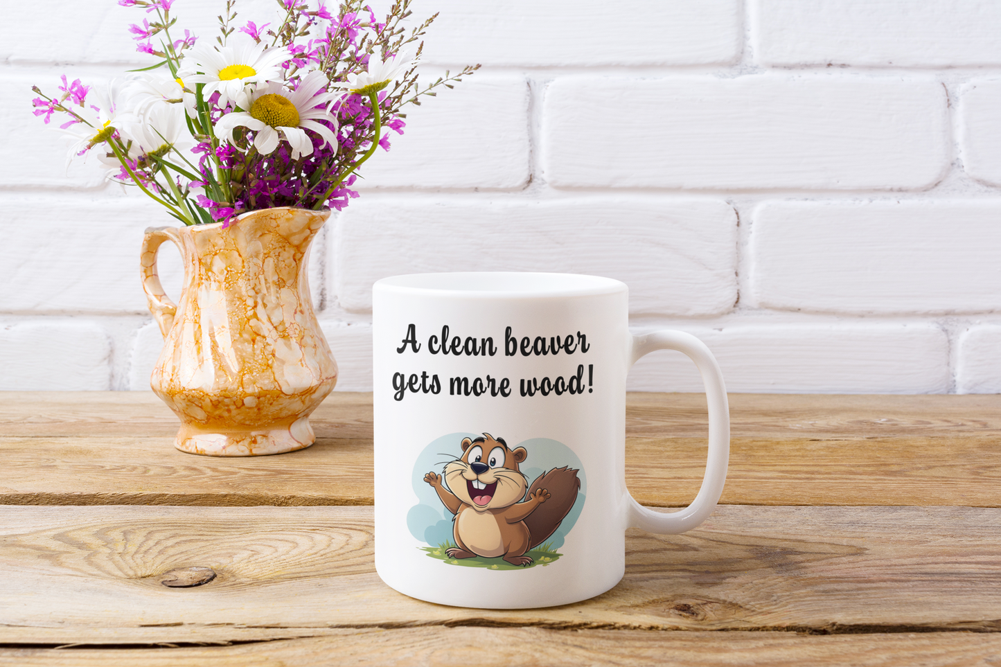 A clean beaver gets more wood mug All boss gift Caffeine Christmas gift co-worker gift coworker gift funny mug gift for dad gift for her Gift For Her Him gift for him gift for mom gift for sister gift for wife gift idea Java Mocha moms gift stocking stuffer vagina wife gift