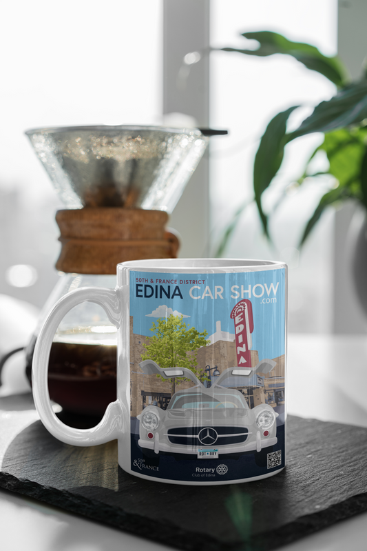 Edina Car Show White glossy mug Caffeine Car Show Coffee Time Edina Java Mocha