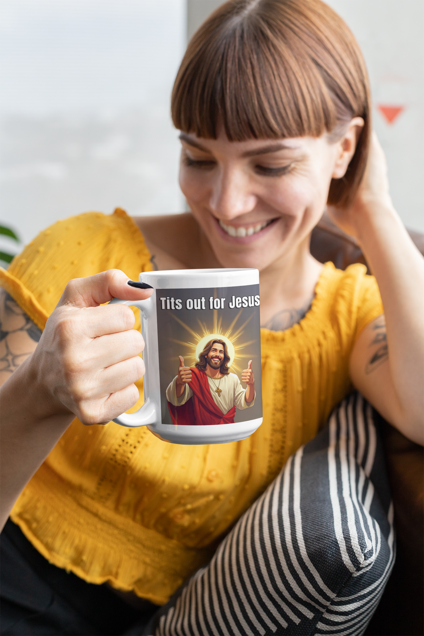 Tits out for Jesus mug 2 All Caffeine catholic Christian gift Christmas gift Coffee Time gift for mom gift for wife Java jesus jesus meme Mocha religion religious gift stocking stuffer