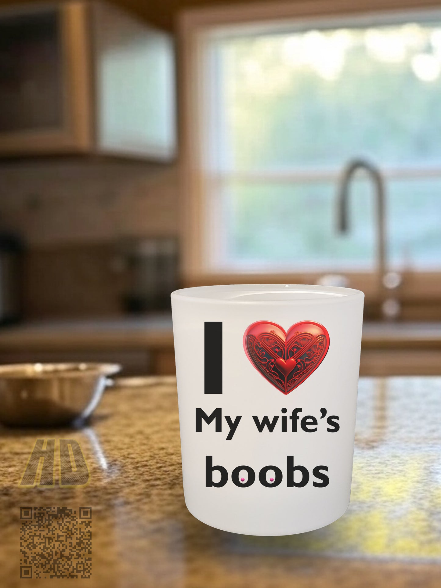 I love my wife's boobs 10.25 ounce rock glass Boobies boobs fathers day gift for dad gift for him gift for husband gift for mom gift for wife tits Unique gift Whiskey