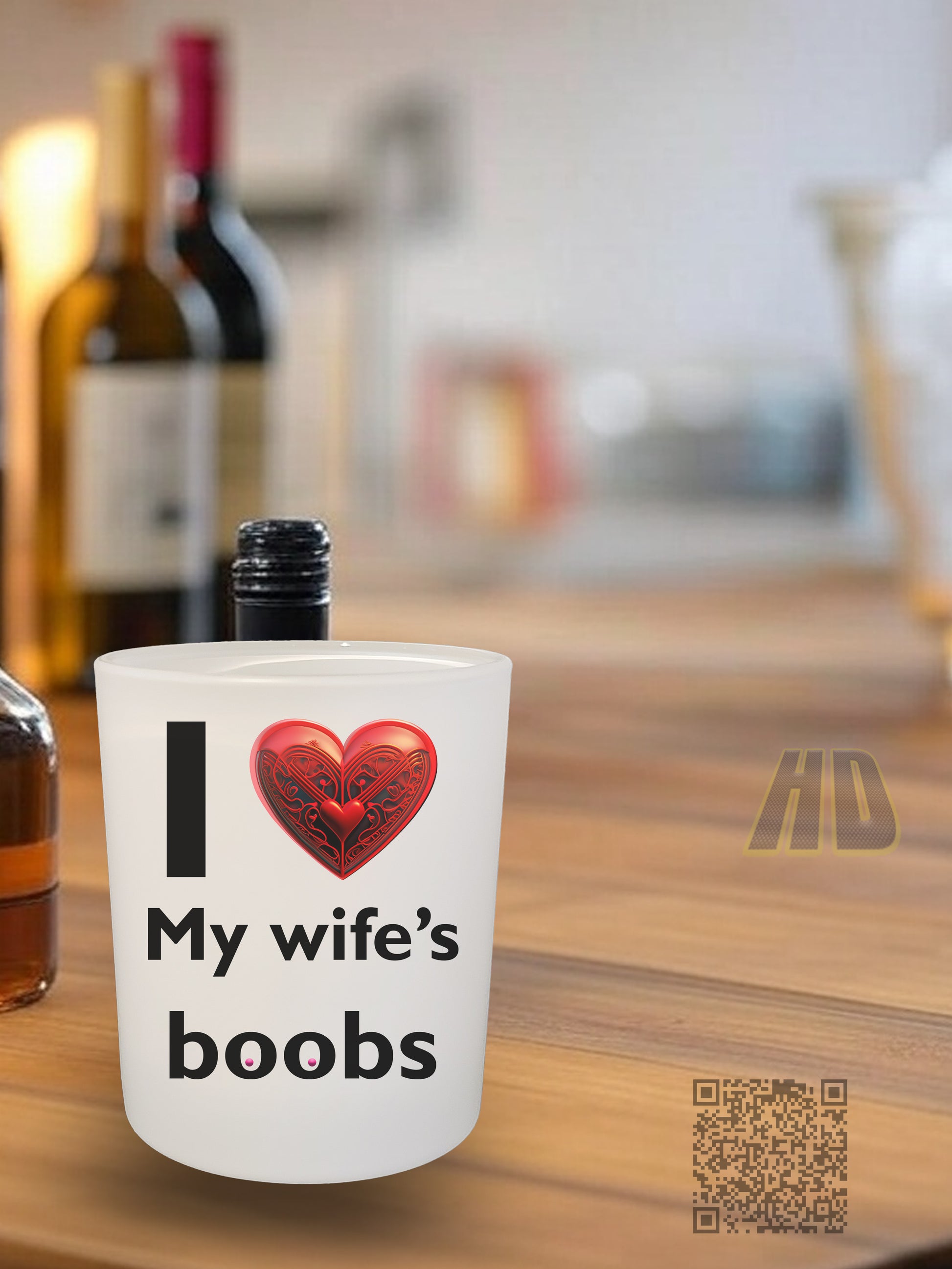 I love my wife's boobs 10.25 ounce rock glass Boobies boobs fathers day gift for dad gift for him gift for husband gift for mom gift for wife tits Unique gift Whiskey