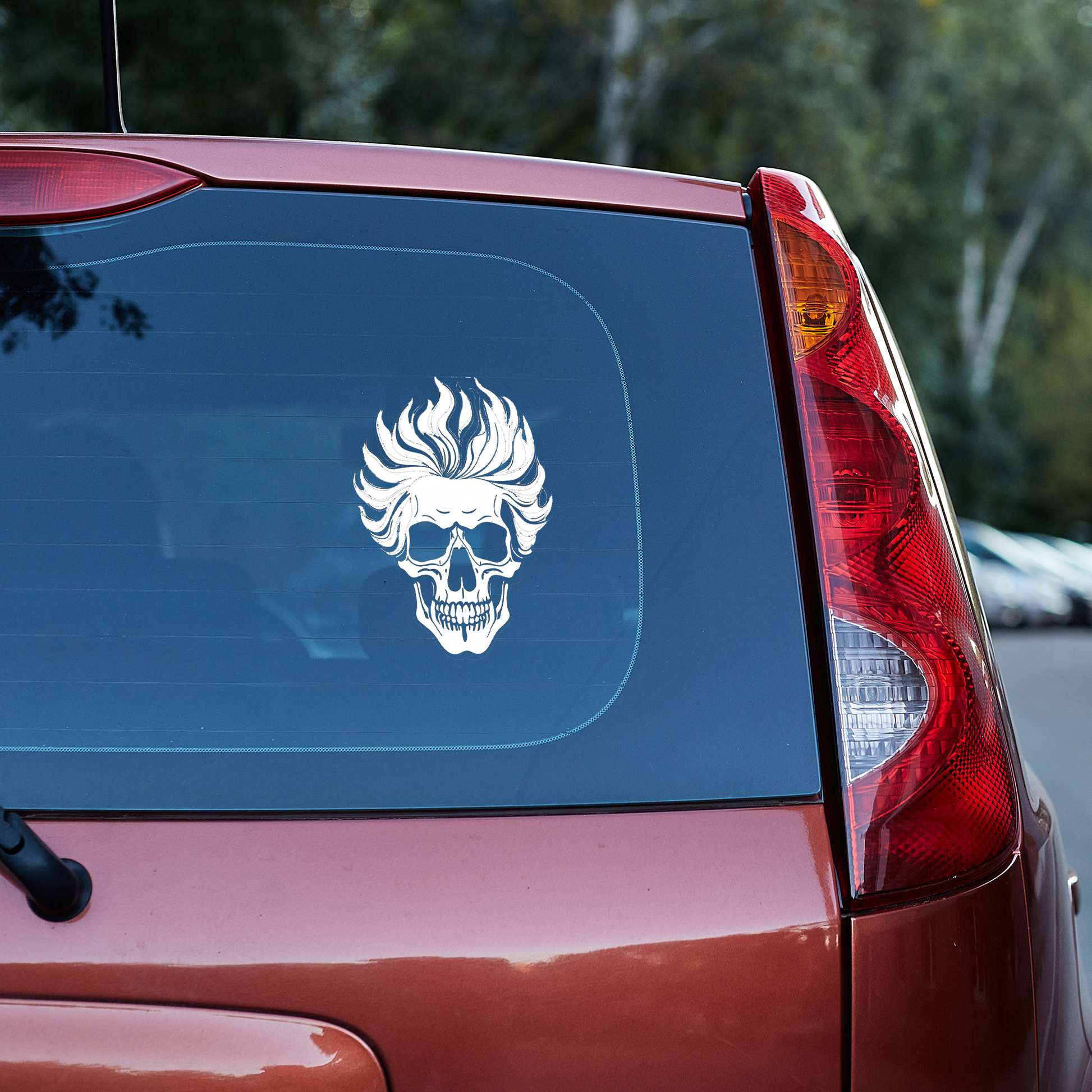 Flaming skull - Vinyl decal 2A boss gift car decor car lovers dads day gift dont tread on me gift for dad gift for grandpa gift for her gift for him gift for husband gift for mom gift for sister gift for wife liberty moms gift skull skull sticker Unique gift Vinyl Vinyl decals vinyl sticker Vinyl stickers window decal window sticker