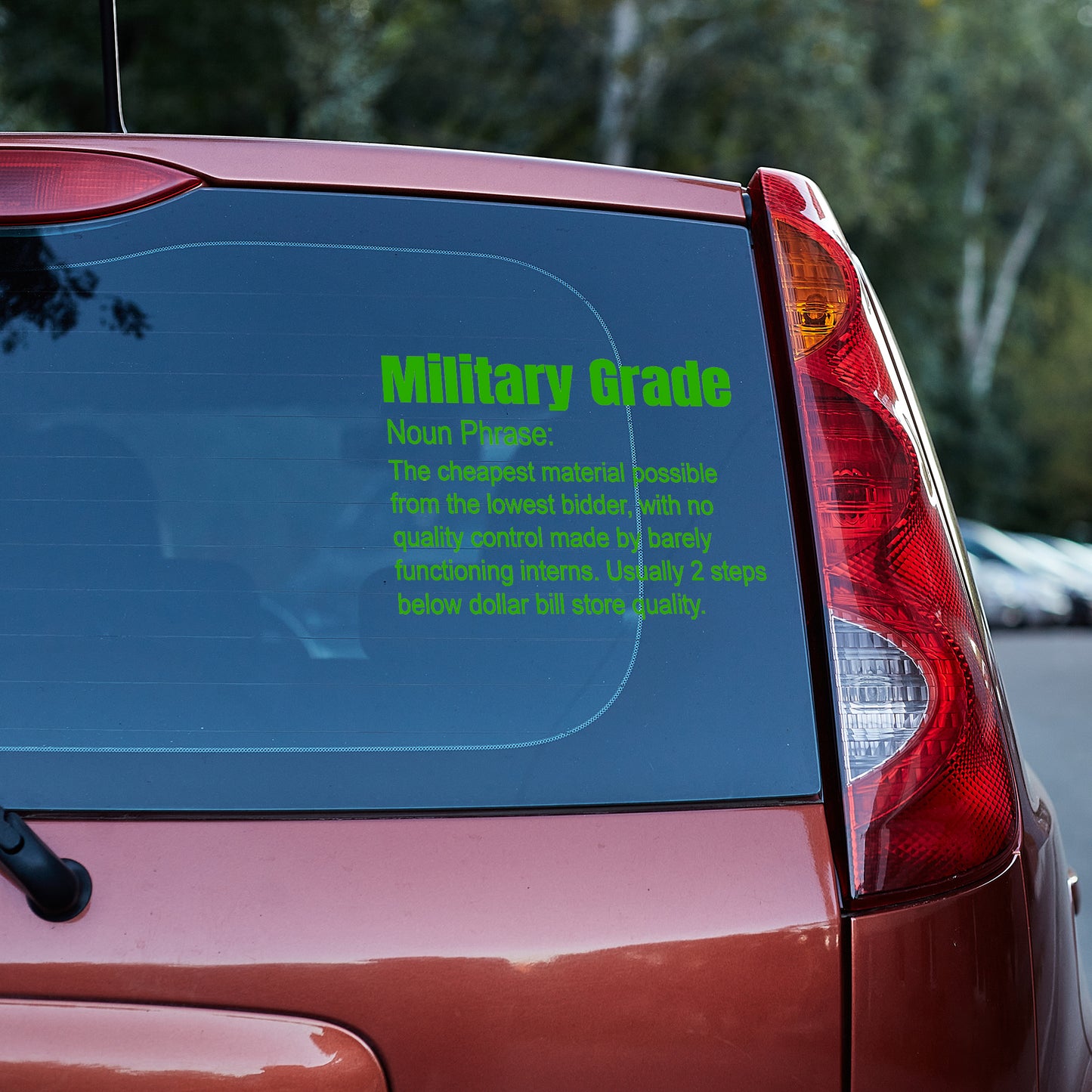 Military grade, it's not the flex you think it is vinyl decal adult beverage decal stickers Decals for cars Decals for Trucks minivan sticker Potato vodka SUV decals truck decals window decal car Window decals window decor