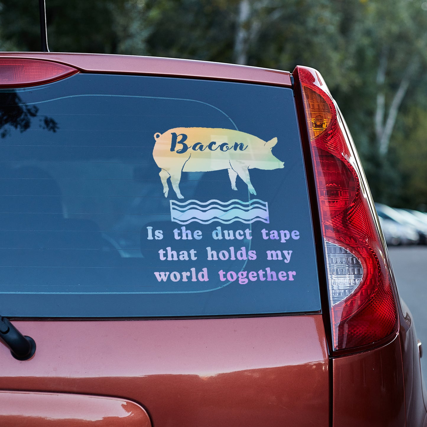 Bacon is the duct tape that holds my world together vinyl decal carnivore carnivore bacon carnivore diet Carnivore WOE decal stickers Decals for cars Decals for Trucks decals for tumblers minivan sticker SUV decals truck decals window decal car Window decals window decor