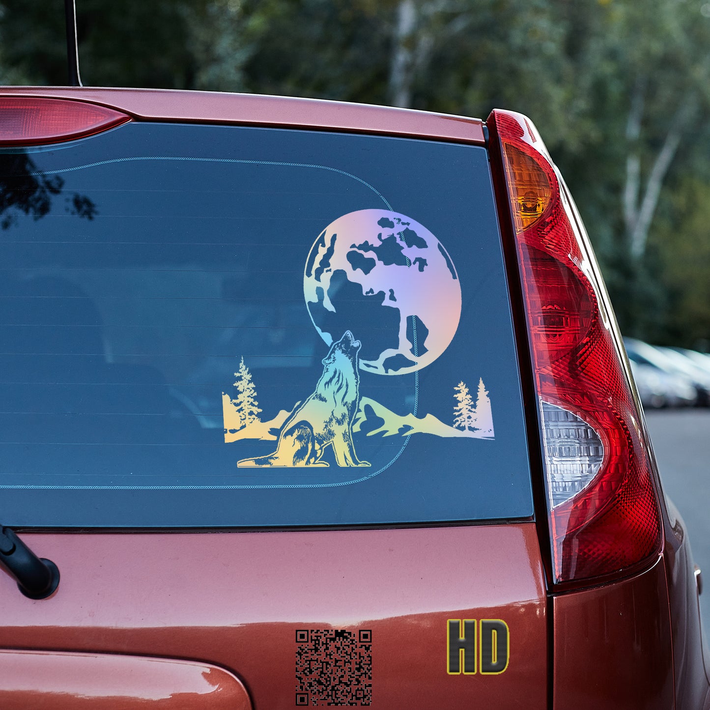 Wolf howling in the moon Vinyl decal decal stickers Decals for cars Decals for Trucks minivan sticker nature SUV decals truck decals window decal car Window decals window decor