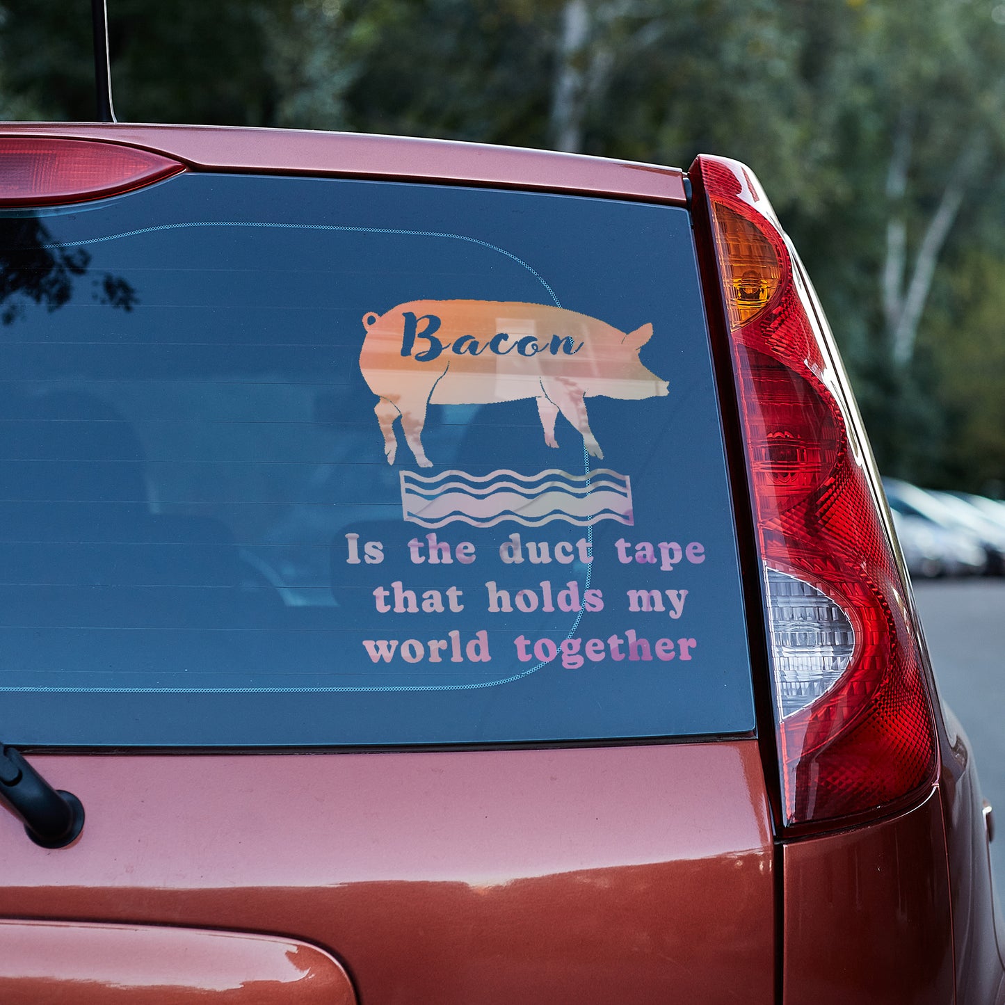 Bacon is the duct tape that holds my world together vinyl decal carnivore carnivore bacon carnivore diet Carnivore WOE decal stickers Decals for cars Decals for Trucks decals for tumblers minivan sticker SUV decals truck decals window decal car Window decals window decor