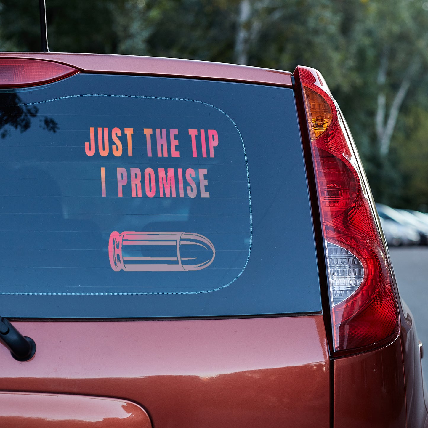 Just the tip, I promise vinyl decal bumper humper decal stickers Decals for cars Decals for Trucks decals for tumblers liberty minivan sticker SUV decals tailgater truck decals window decal car Window decals window decor