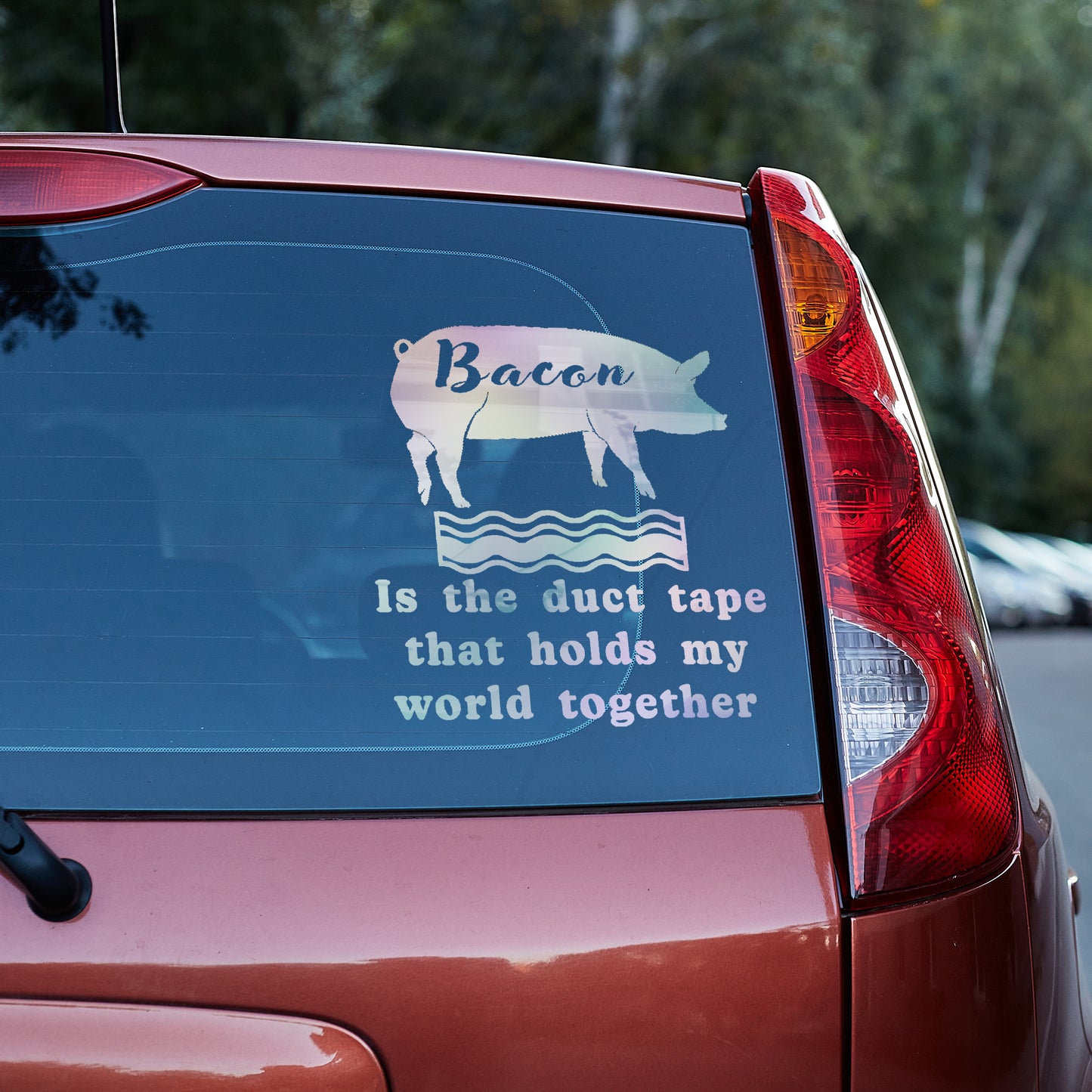 Bacon is the duct tape that holds my world together vinyl decal carnivore carnivore bacon carnivore diet Carnivore WOE decal stickers Decals for cars Decals for Trucks decals for tumblers minivan sticker SUV decals truck decals window decal car Window decals window decor