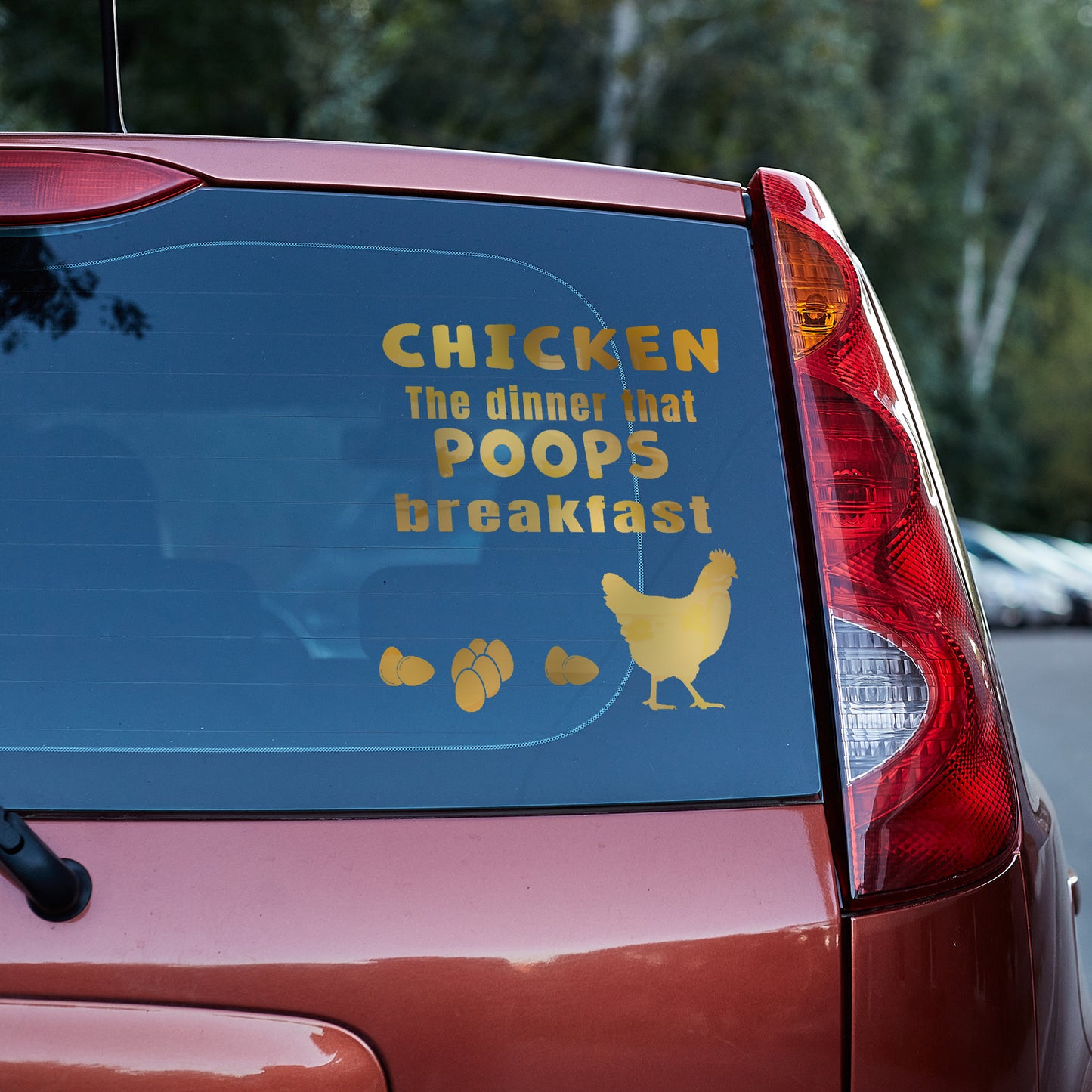 Chicken the dinner that poops breakfast vinyl decal decal stickers Decals for cars Decals for Trucks decals for tumblers minivan sticker SUV decals truck decals window decal car Window decals window decor