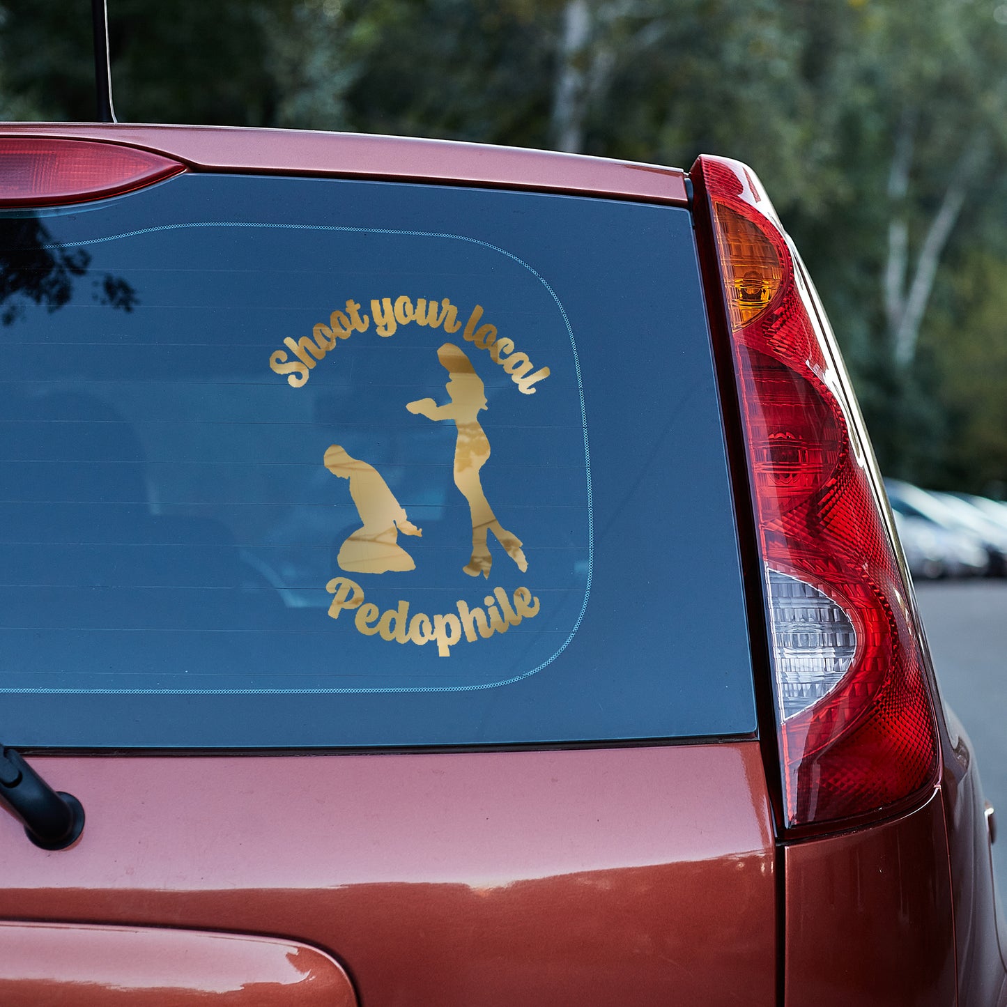 Shoot your local pedophile Vinyl decal (save the kids) decal stickers Decals for cars Decals for Trucks decals for tumblers freedom minivan sticker PEDO Pedophile Pedophilia save the kids Shoot SUV decals truck decals window decal car Window decals window decor