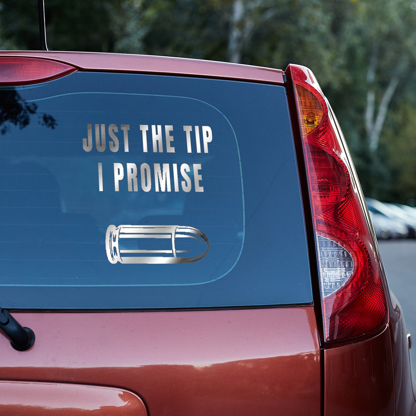 Just the tip, I promise vinyl decal bumper humper decal stickers Decals for cars Decals for Trucks decals for tumblers liberty minivan sticker SUV decals tailgater truck decals window decal car Window decals window decor