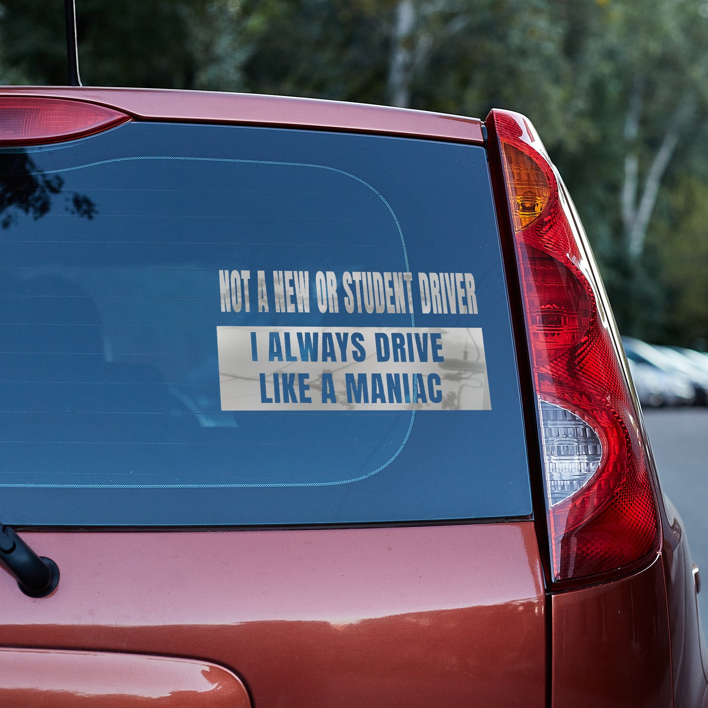 Not a new or student driver, I always drive like a maniac Vinyl decal decal stickers Decals for cars Decals for Trucks minivan sticker new driver SUV decals truck decals window decal car Window decals window decor