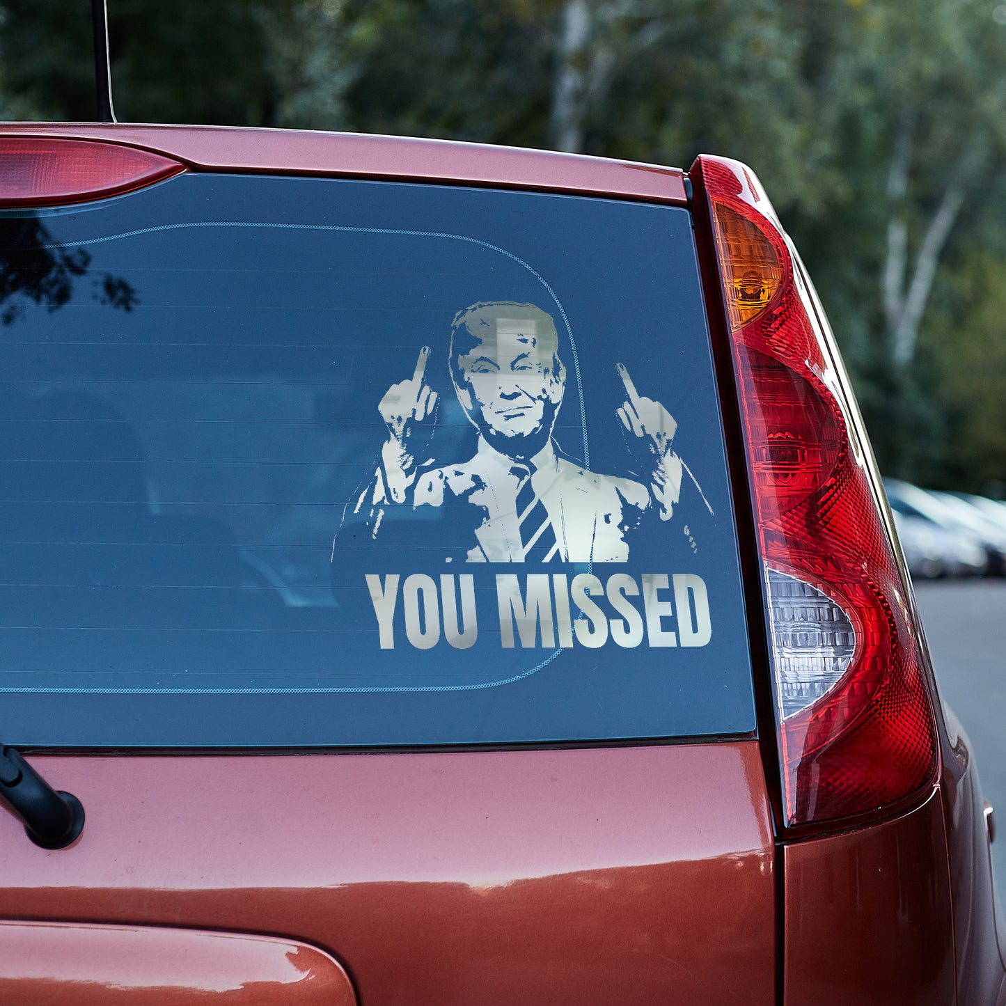 You Missed! Trump vinyl decal decal stickers Decals for cars Decals for Trucks decals for tumblers Donald Trump freedom liberty maga minivan sticker SUV decals truck decals Trump window decal car Window decals window decor You missed