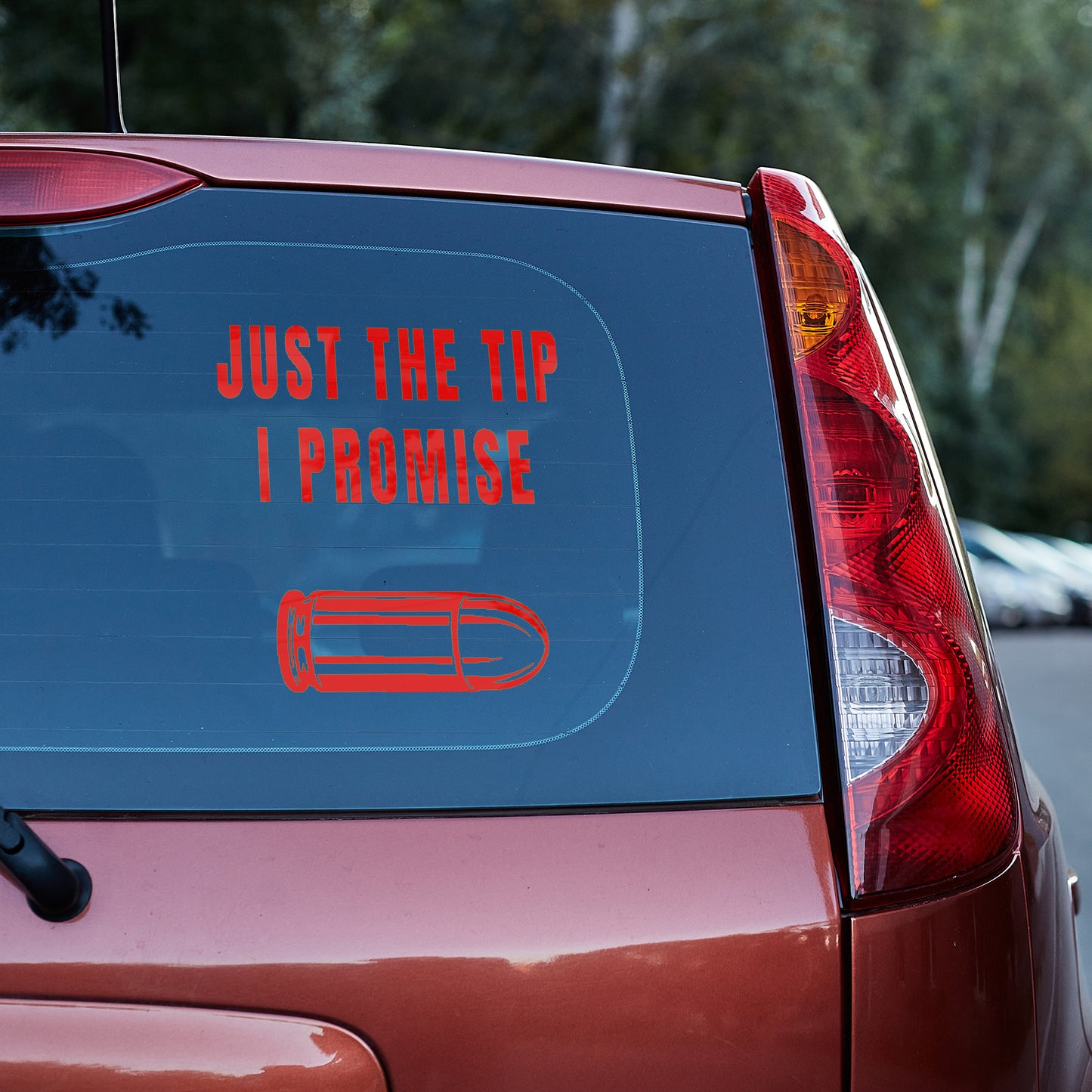 Just the tip, I promise vinyl decal bumper humper decal stickers Decals for cars Decals for Trucks decals for tumblers liberty minivan sticker SUV decals tailgater truck decals window decal car Window decals window decor