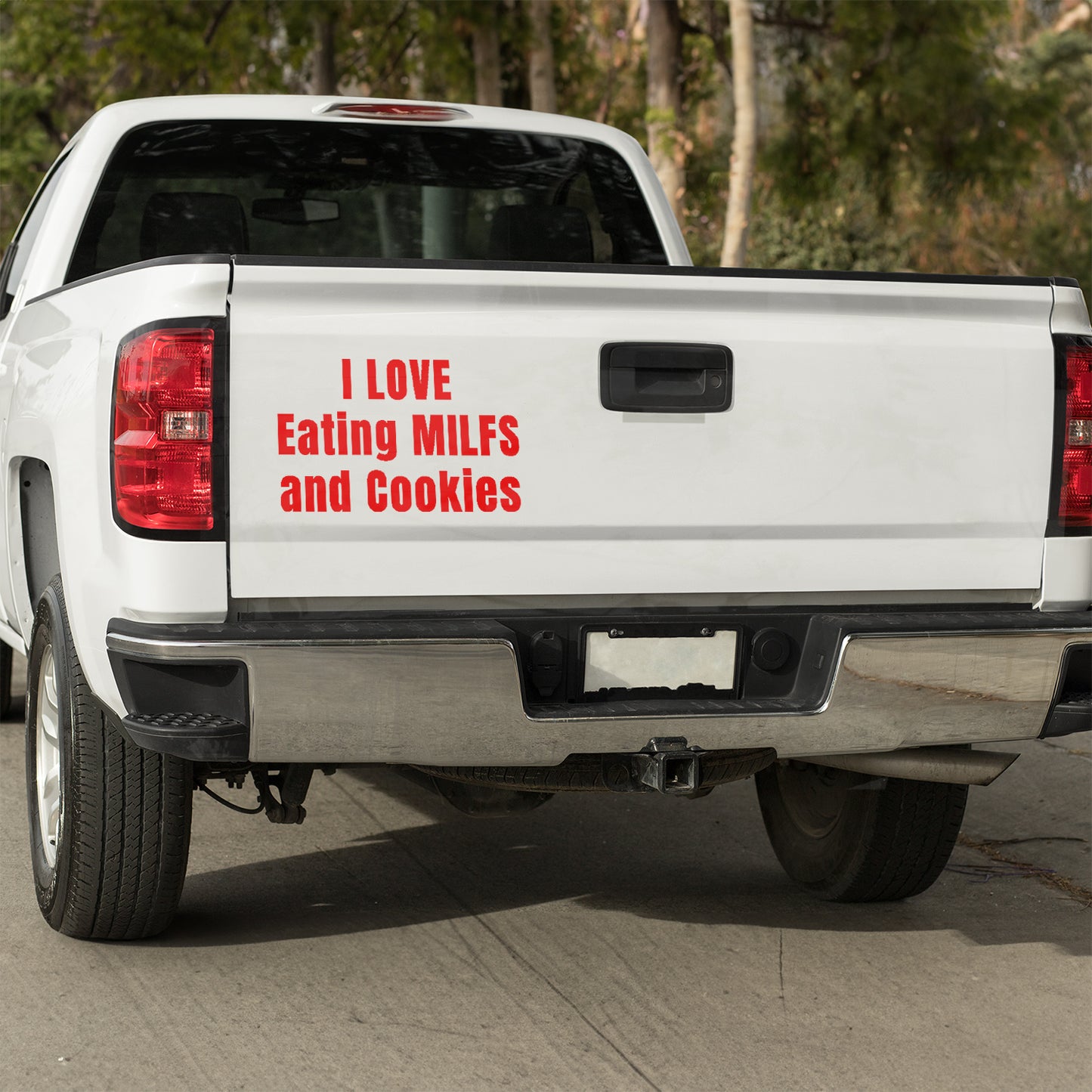 I love eating MILFs and Cookies - Vinyl decal Car Window Decal Funny Decal funny decals for trucks gift for him Sarcastic Humor Truck decal truck decals truck decals for men