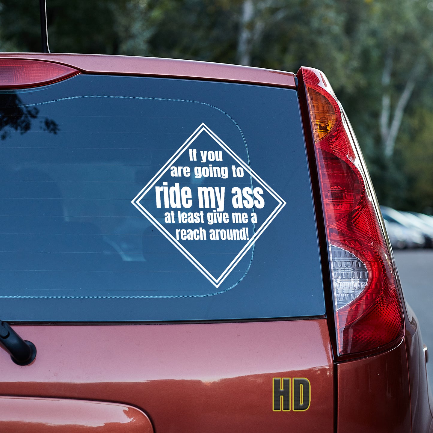 If you are going to ride my ass at least give me a reach around! 2 Vinyl decal decal stickers Decals for cars Decals for Trucks minivan sticker road rage SUV decals truck decals window decal car Window decals window decor