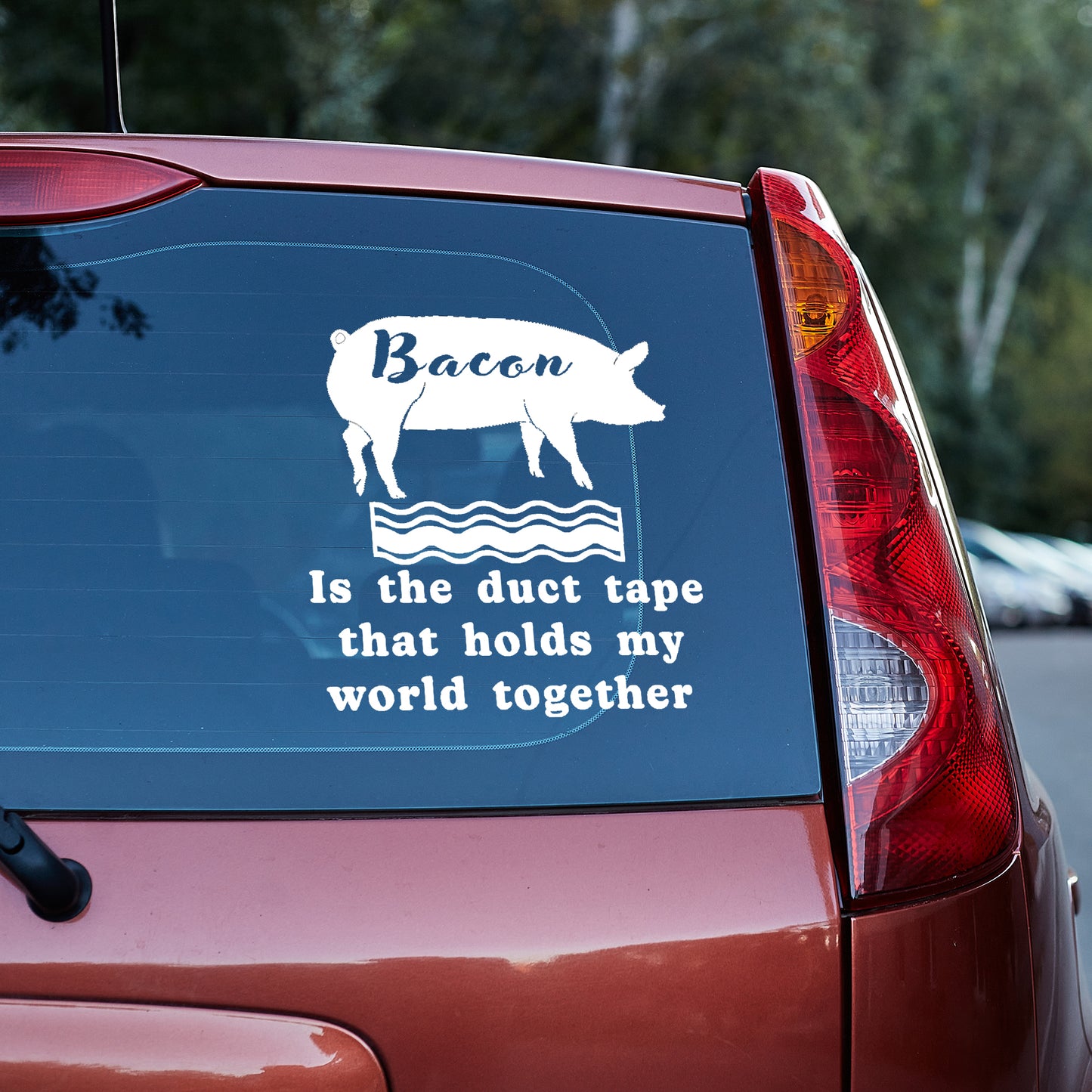 Bacon is the duct tape that holds my world together vinyl decal carnivore carnivore bacon carnivore diet Carnivore WOE decal stickers Decals for cars Decals for Trucks decals for tumblers minivan sticker SUV decals truck decals window decal car Window decals window decor