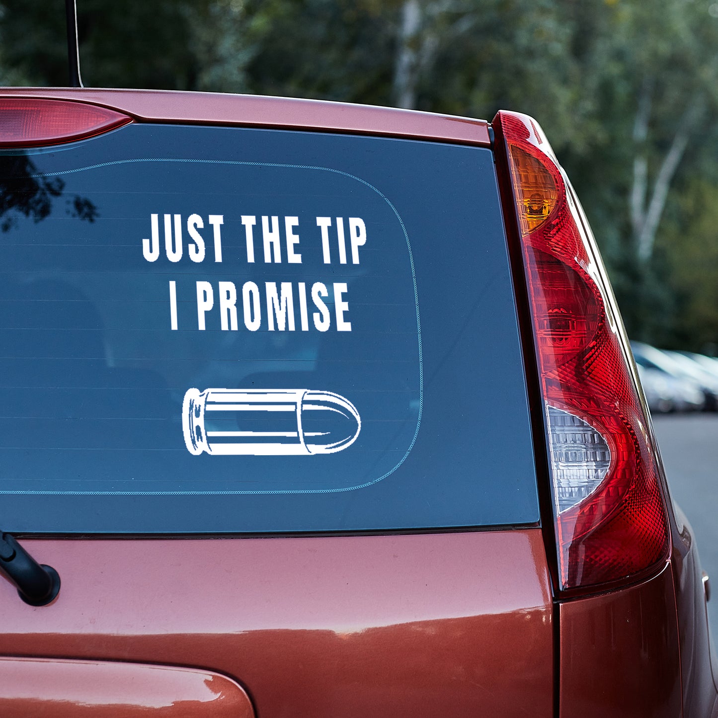 Just the tip, I promise vinyl decal bumper humper decal stickers Decals for cars Decals for Trucks decals for tumblers liberty minivan sticker SUV decals tailgater truck decals window decal car Window decals window decor