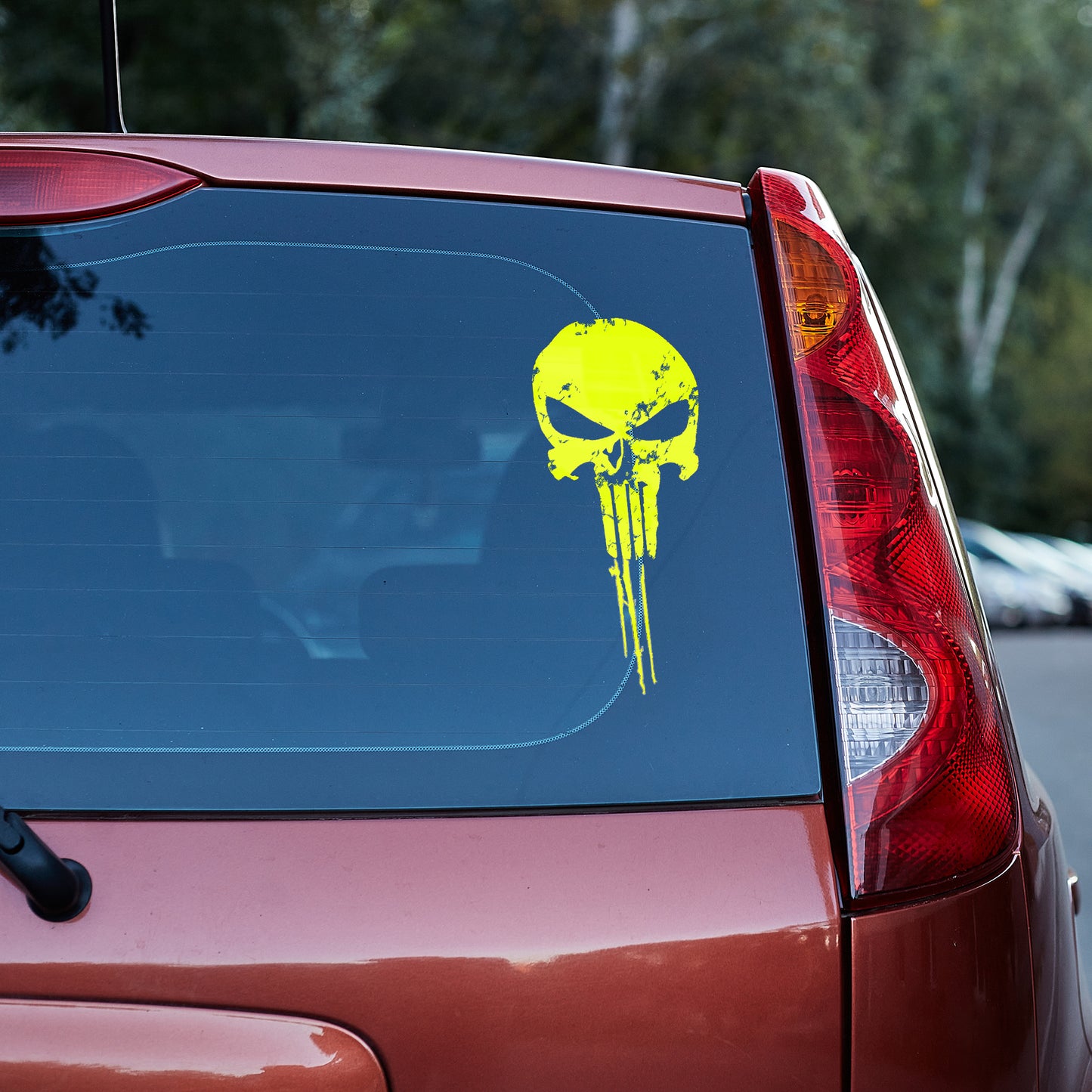 Distressed Punisher vinyl decal Car Window Decal distressed Gift For Her Him laptop decal liberty skull skull sticker truck decals truck decals country truck decals for men van decals