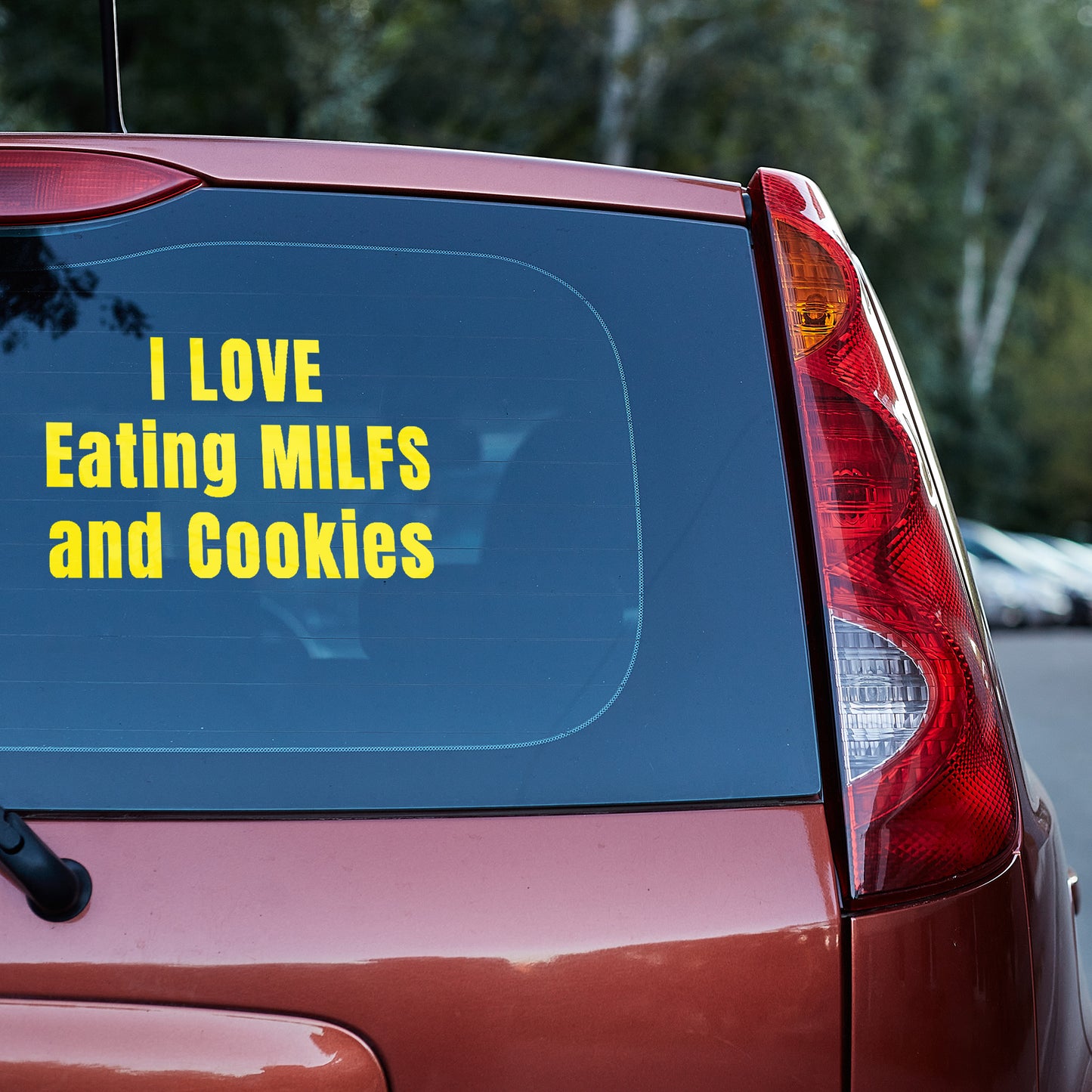 I love eating MILFs and Cookies - Vinyl decal Car Window Decal Funny Decal funny decals for trucks gift for him Sarcastic Humor Truck decal truck decals truck decals for men