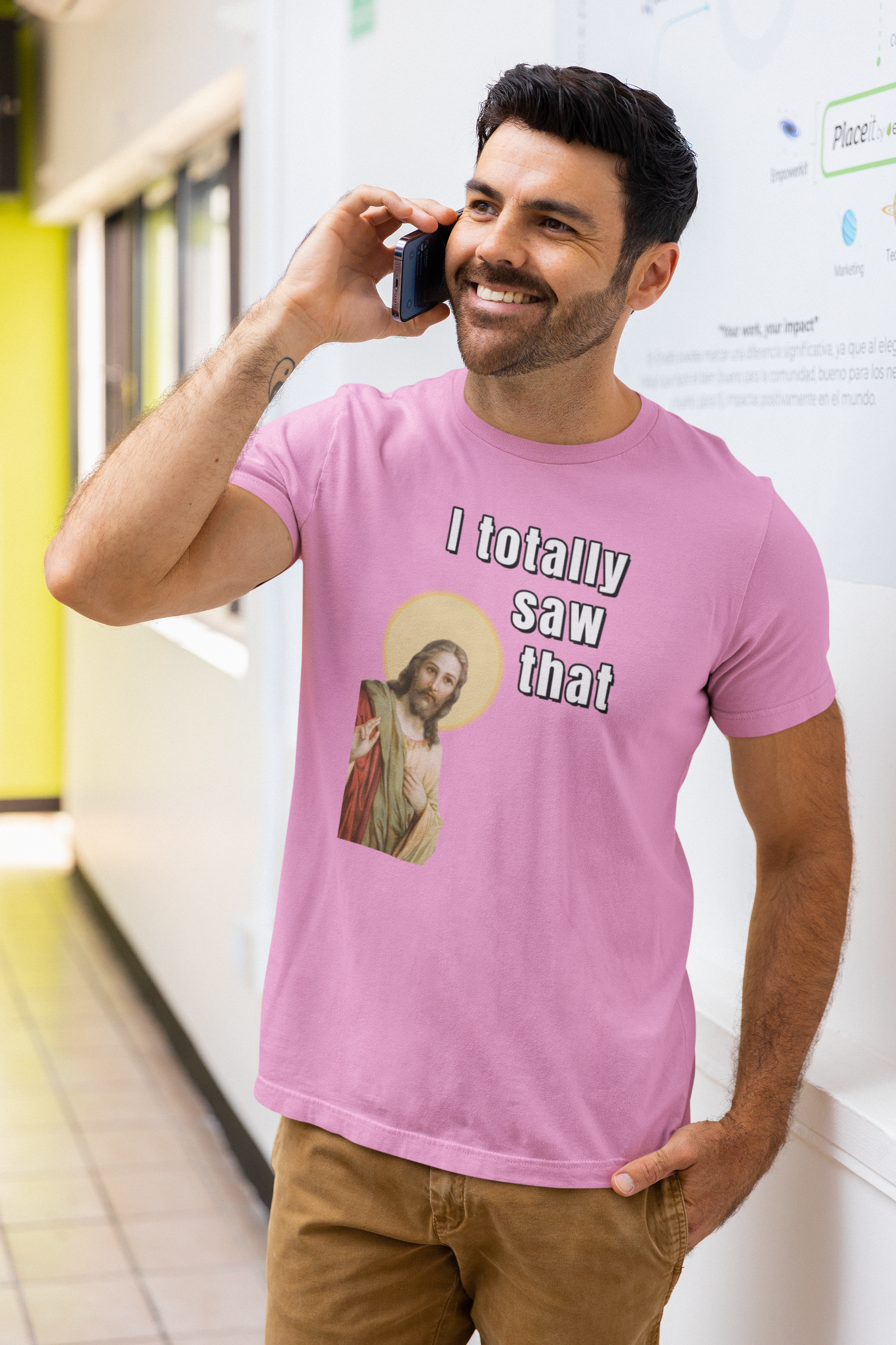 I totally saw that - Jesus unisex T-Shirt Christmas gift dads day gift gift for dad gift for grandpa gift for him i saw that jesus jesus meme moms gift religion religious meme Unique gift