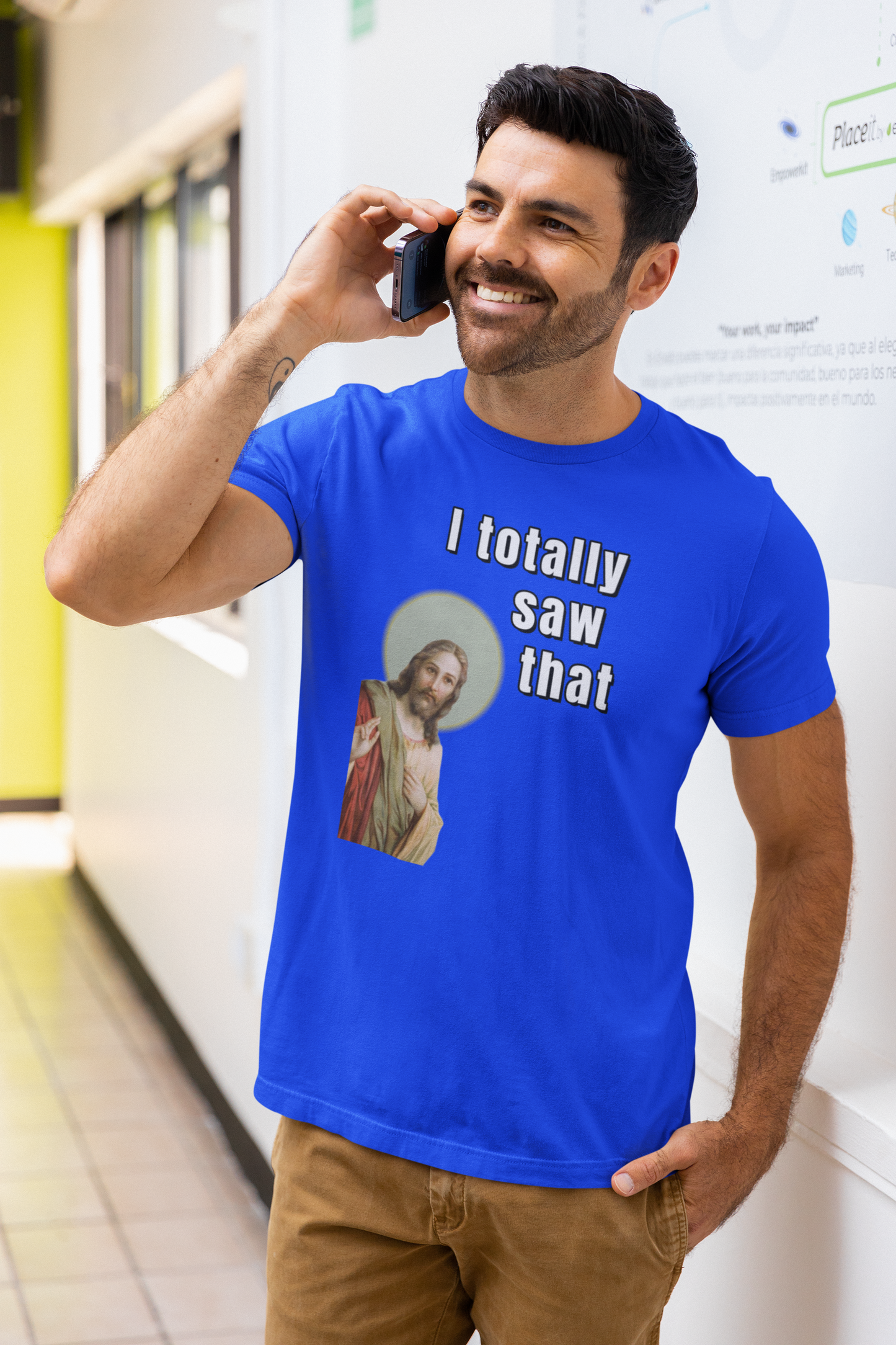 I totally saw that - Jesus unisex T-Shirt Christmas gift dads day gift gift for dad gift for grandpa gift for him i saw that jesus jesus meme moms gift religion religious meme Unique gift