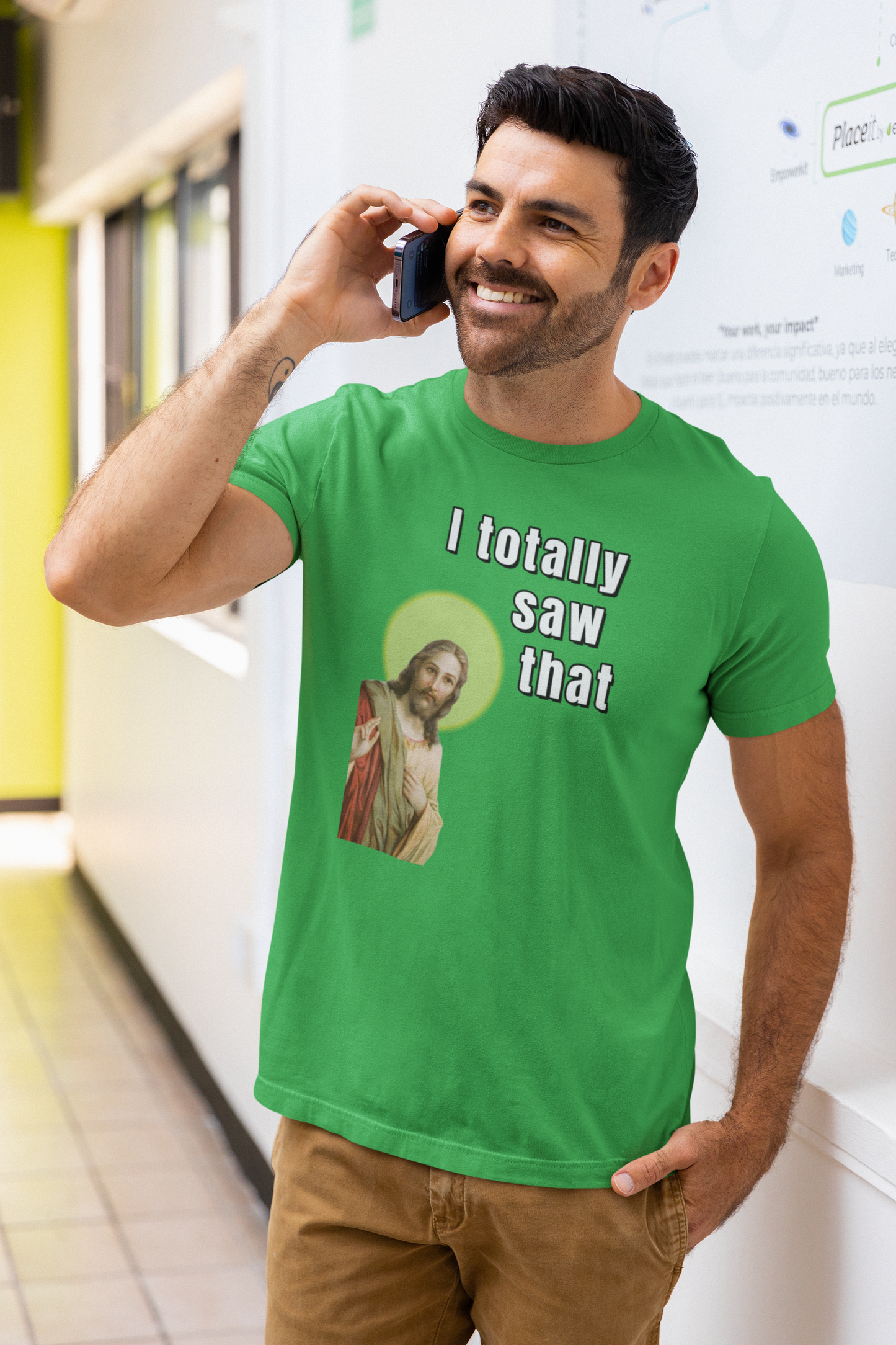 I totally saw that - Jesus unisex T-Shirt Christmas gift dads day gift gift for dad gift for grandpa gift for him i saw that jesus jesus meme moms gift religion religious meme Unique gift