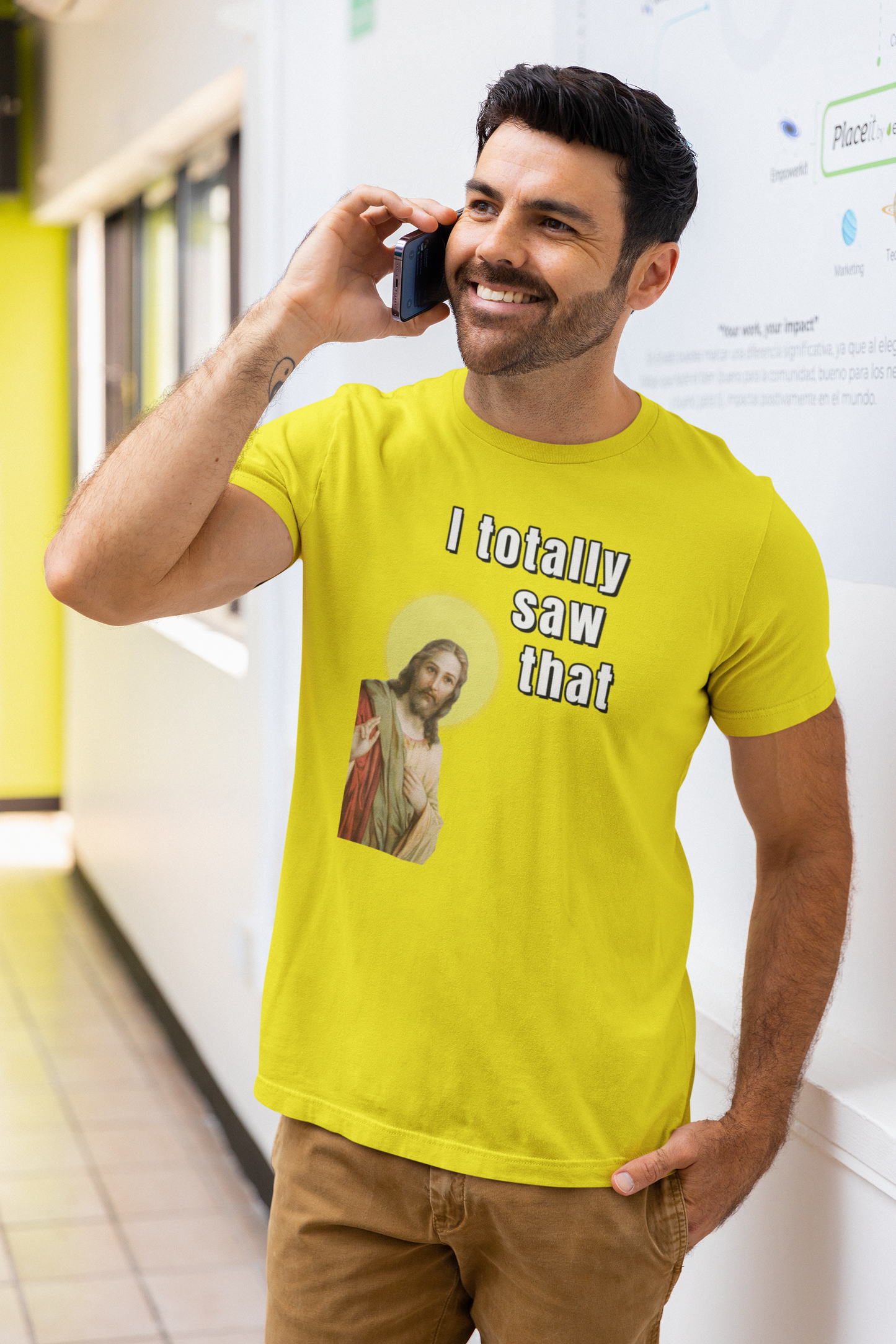 I totally saw that - Jesus unisex T-Shirt Christmas gift dads day gift gift for dad gift for grandpa gift for him i saw that jesus jesus meme moms gift religion religious meme Unique gift