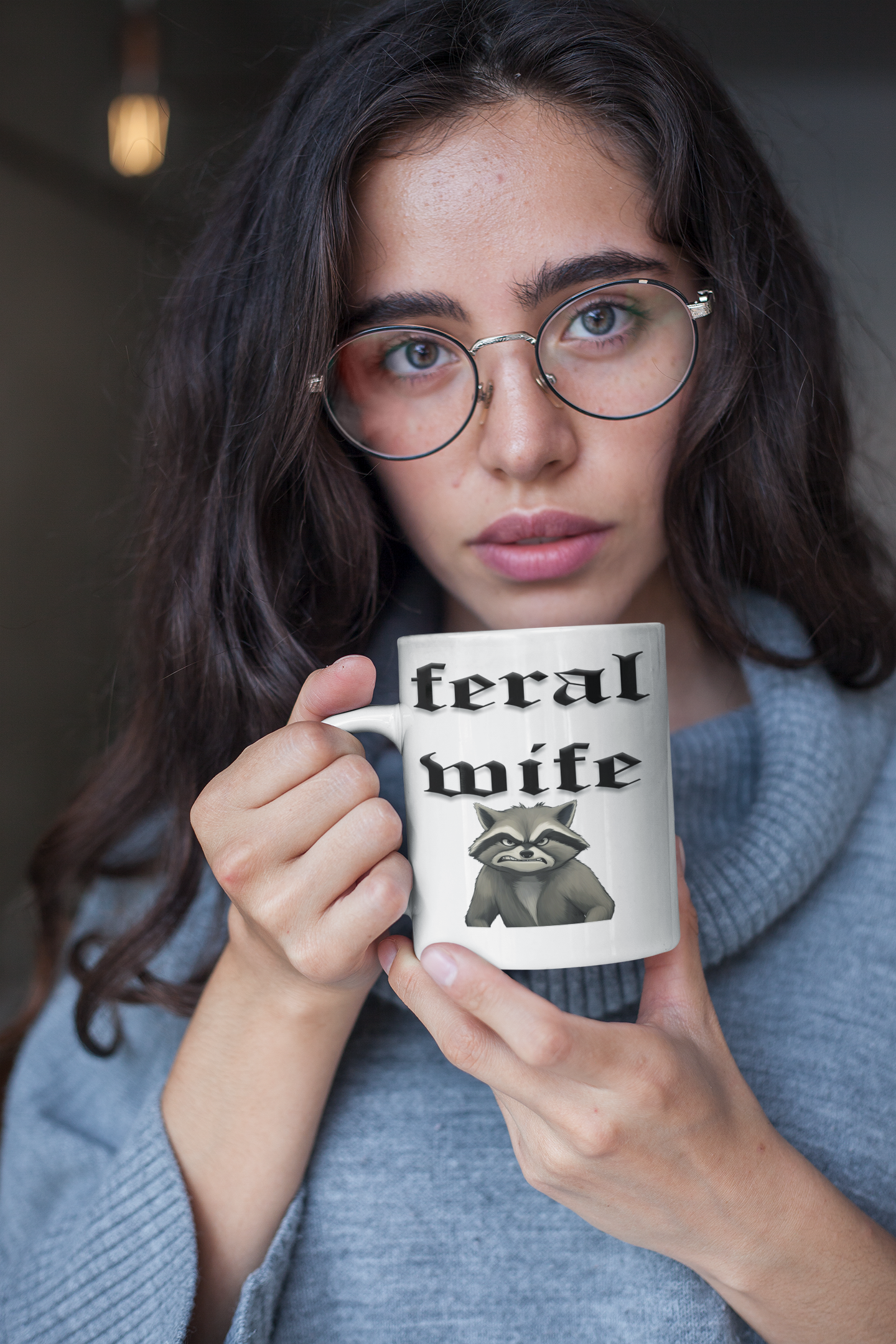 Feral Wife mug All Coffee Time Feral Wife funny mothers day Funny Sarcastic Mug gift for mom gift for wife Mocha mothers day mothers day gift mothers day mug stocking stuffer