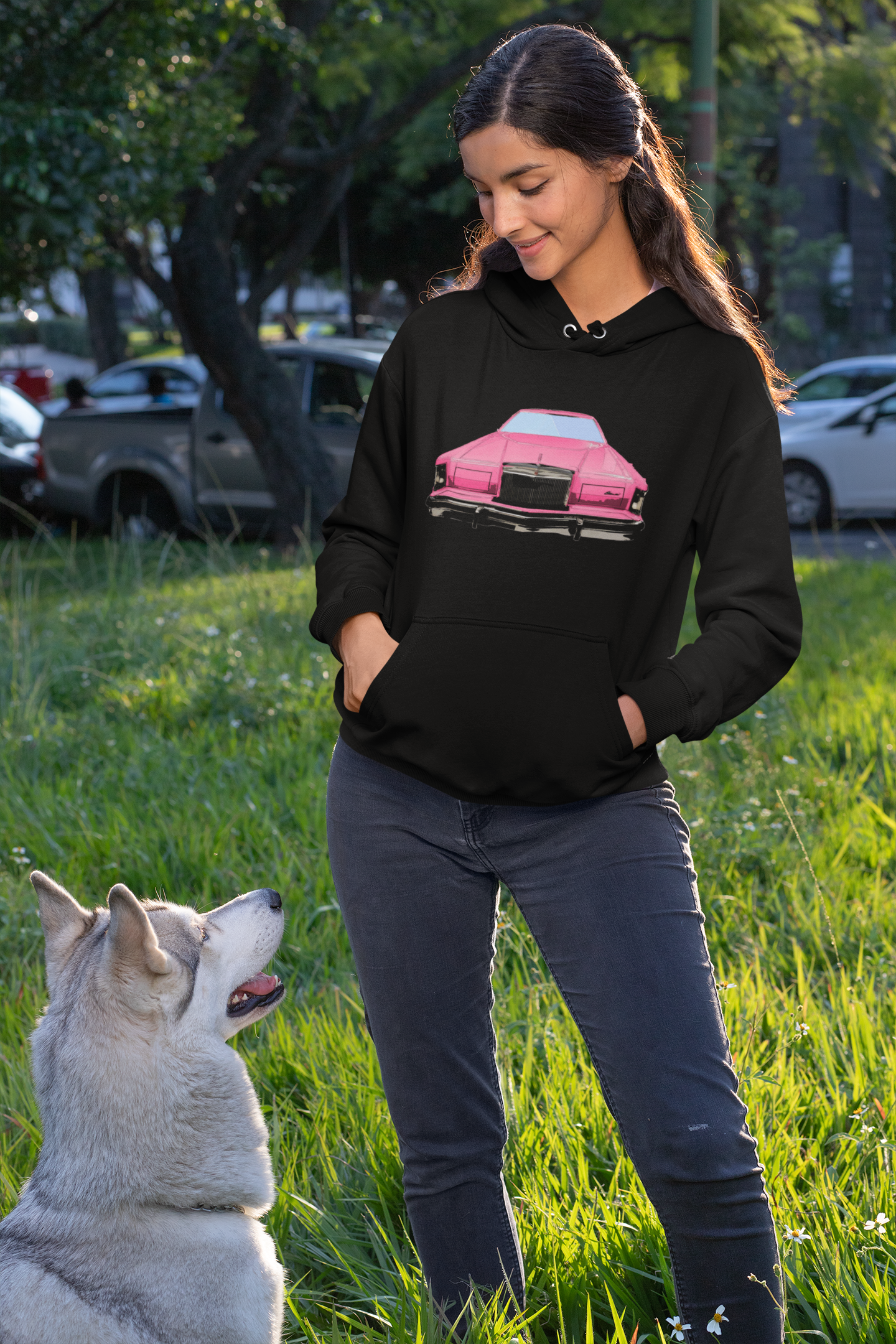 1978 Pink Lincoln Hoodie - Unisex ford Lincoln Car Lincoln Continental Lincoln TOwn Car