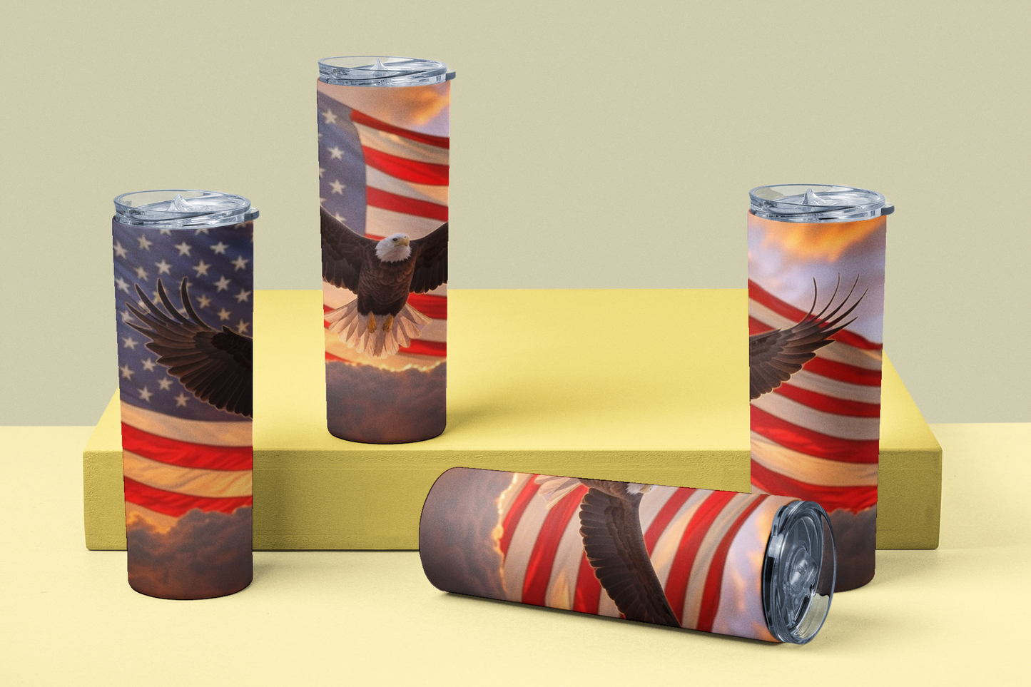 Patriotic American Eagle 20 ounce tumbler 4th of july America Eagle freedom liberty Murica