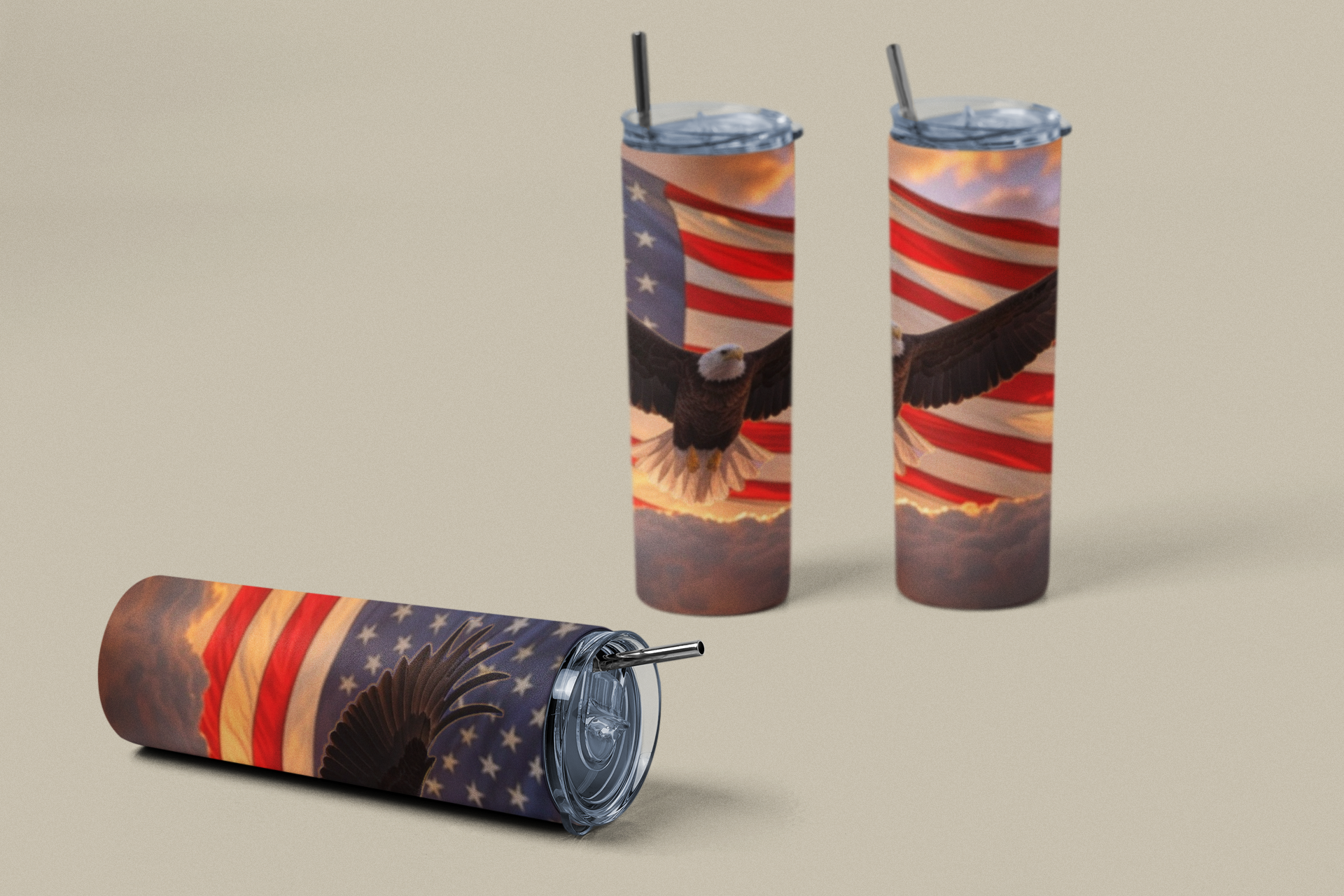 Patriotic American Eagle 20 ounce tumbler 4th of july America Eagle freedom liberty Murica