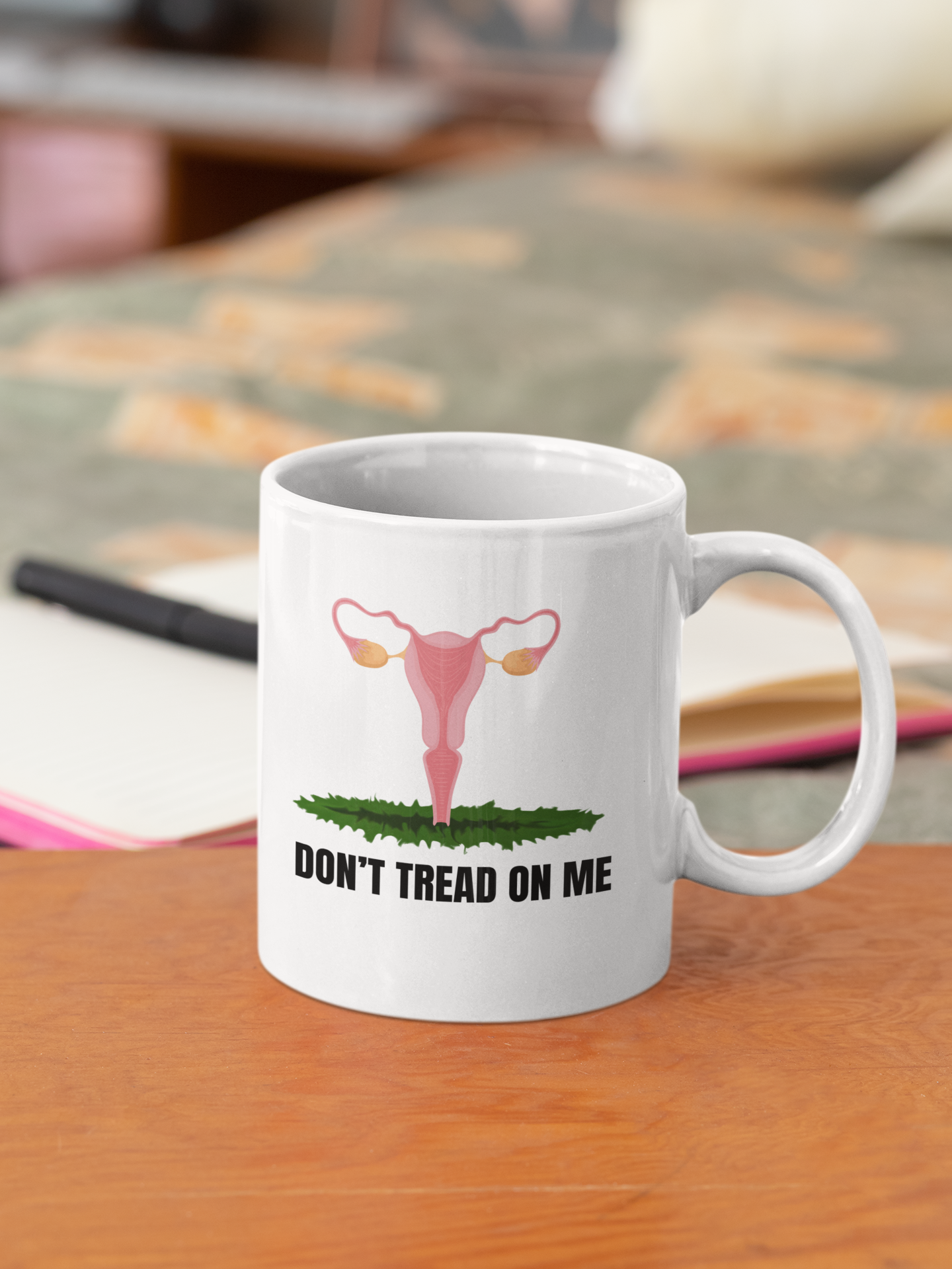 Don't tread on me white glossy mug Abortion rights Caffeine Coffee Time decaf gift for mom gift for wife Java Mocha RGB stocking stuffer