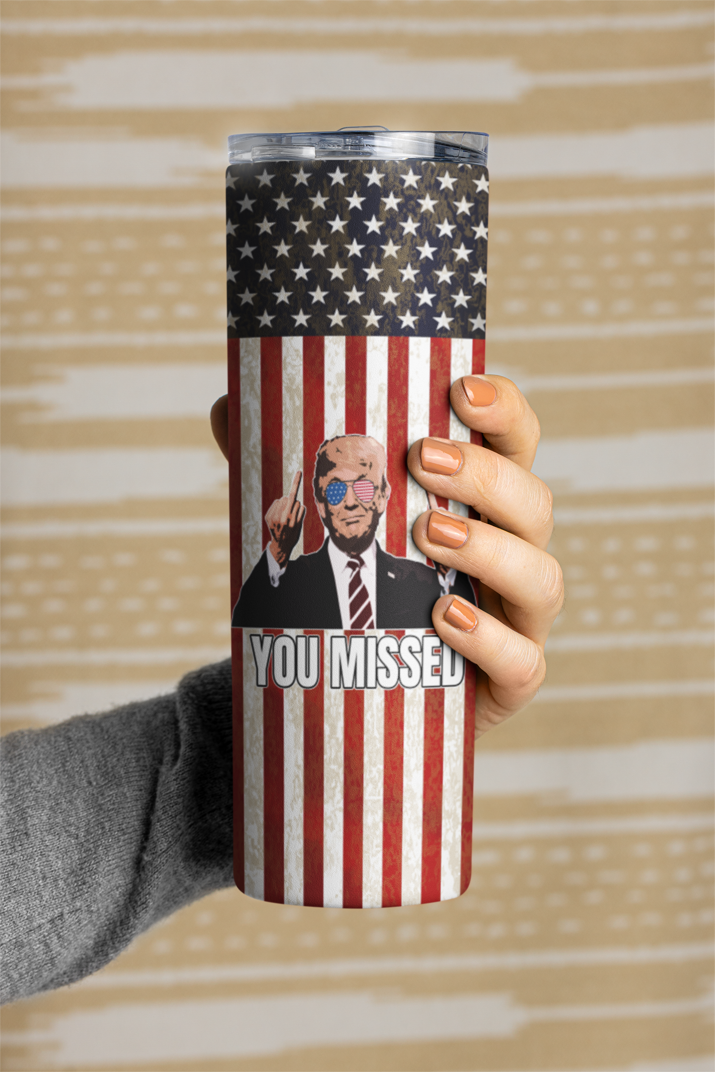 You missed, Donald Trump skinny 20 ounce tumbler Donald Trump fathers day Gadsden flag Gadsden snake libertarian liberty maga mothers day gift stocking stuffer Trump Trump 2024