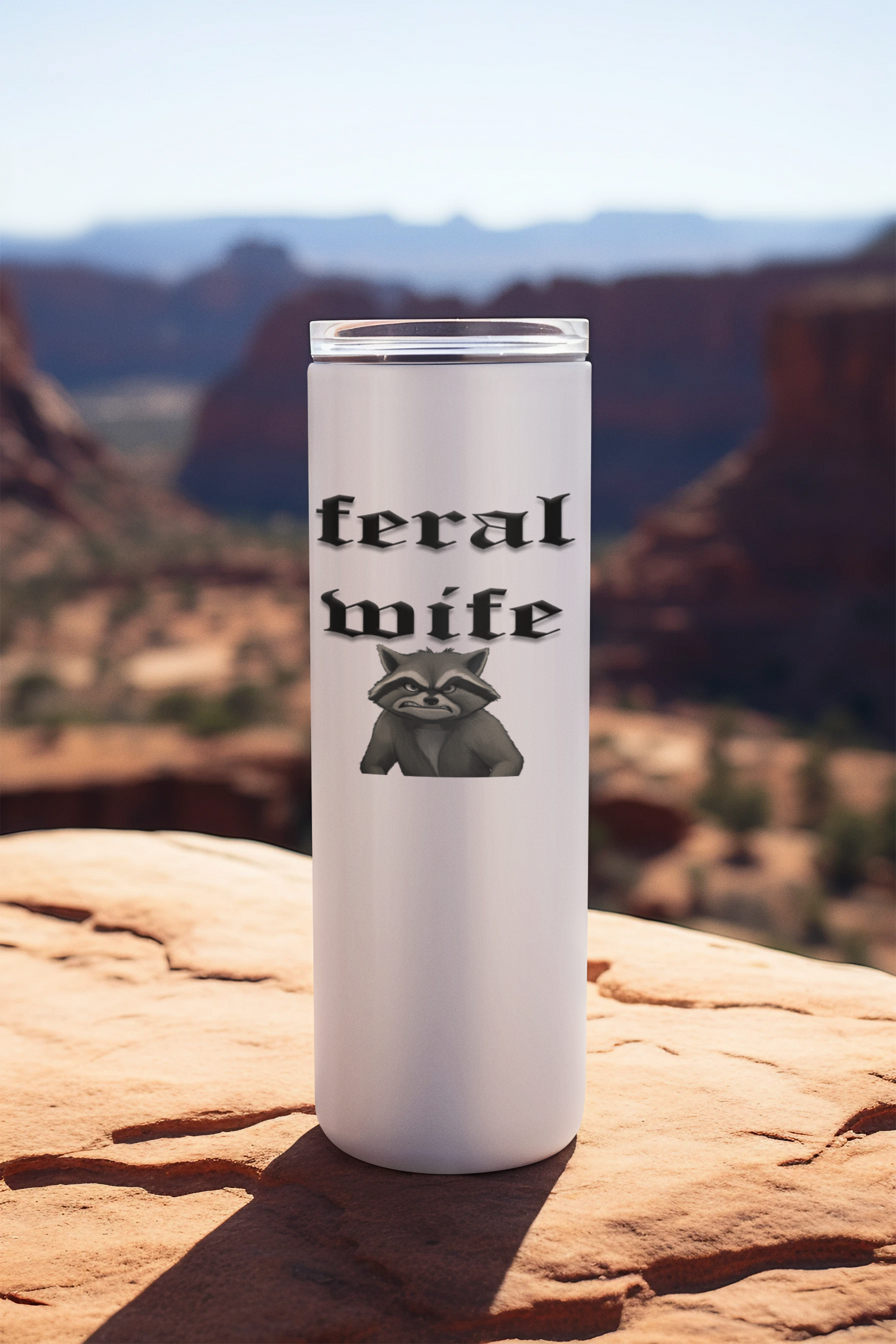 Feral Wife 20 ounce stainless steel double-wall vacuum insulated tumbler All coworker gift funny Funny Gifts funny mothers day gift for her Gift For Her Him mothers day gift stocking stuffer Valentines Day