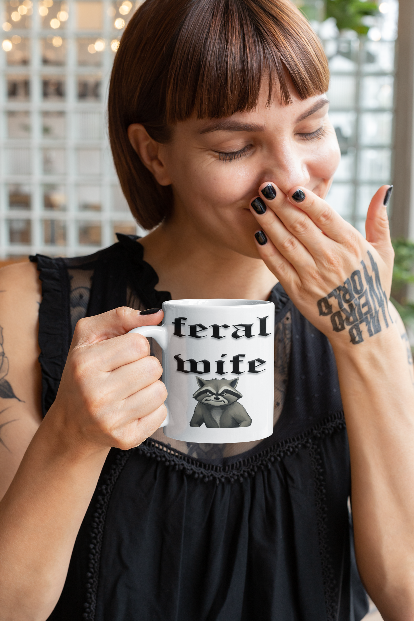 Feral Wife mug All Coffee Time Feral Wife funny mothers day Funny Sarcastic Mug gift for mom gift for wife Mocha mothers day mothers day gift mothers day mug stocking stuffer