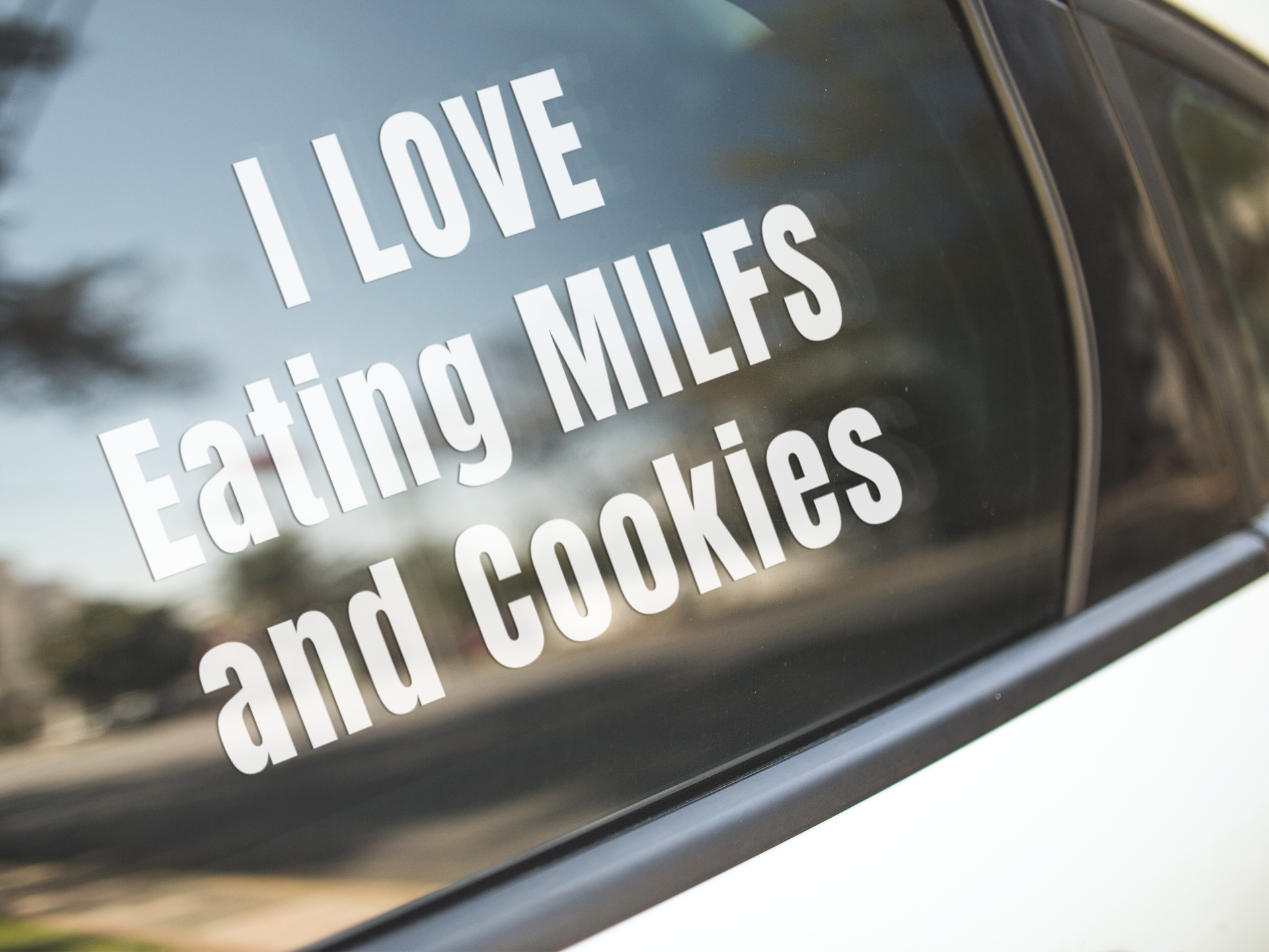 I love eating MILFs and Cookies - Vinyl decal Car Window Decal Funny Decal funny decals for trucks gift for him Sarcastic Humor Truck decal truck decals truck decals for men