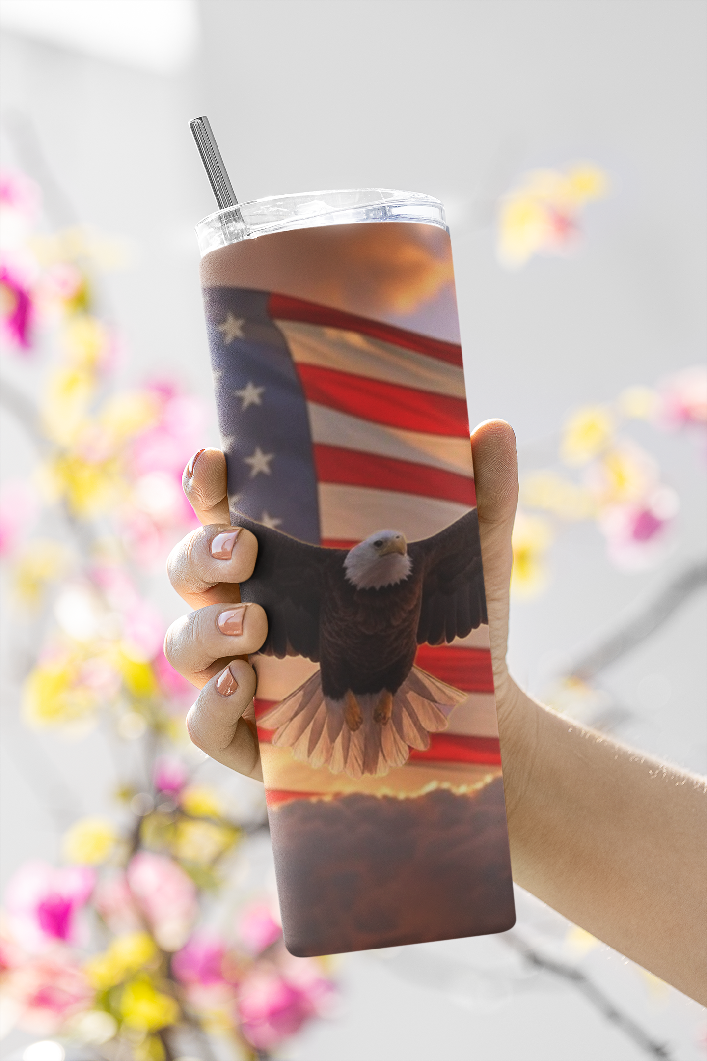 Patriotic American Eagle 20 ounce tumbler 4th of july America Eagle freedom liberty Murica