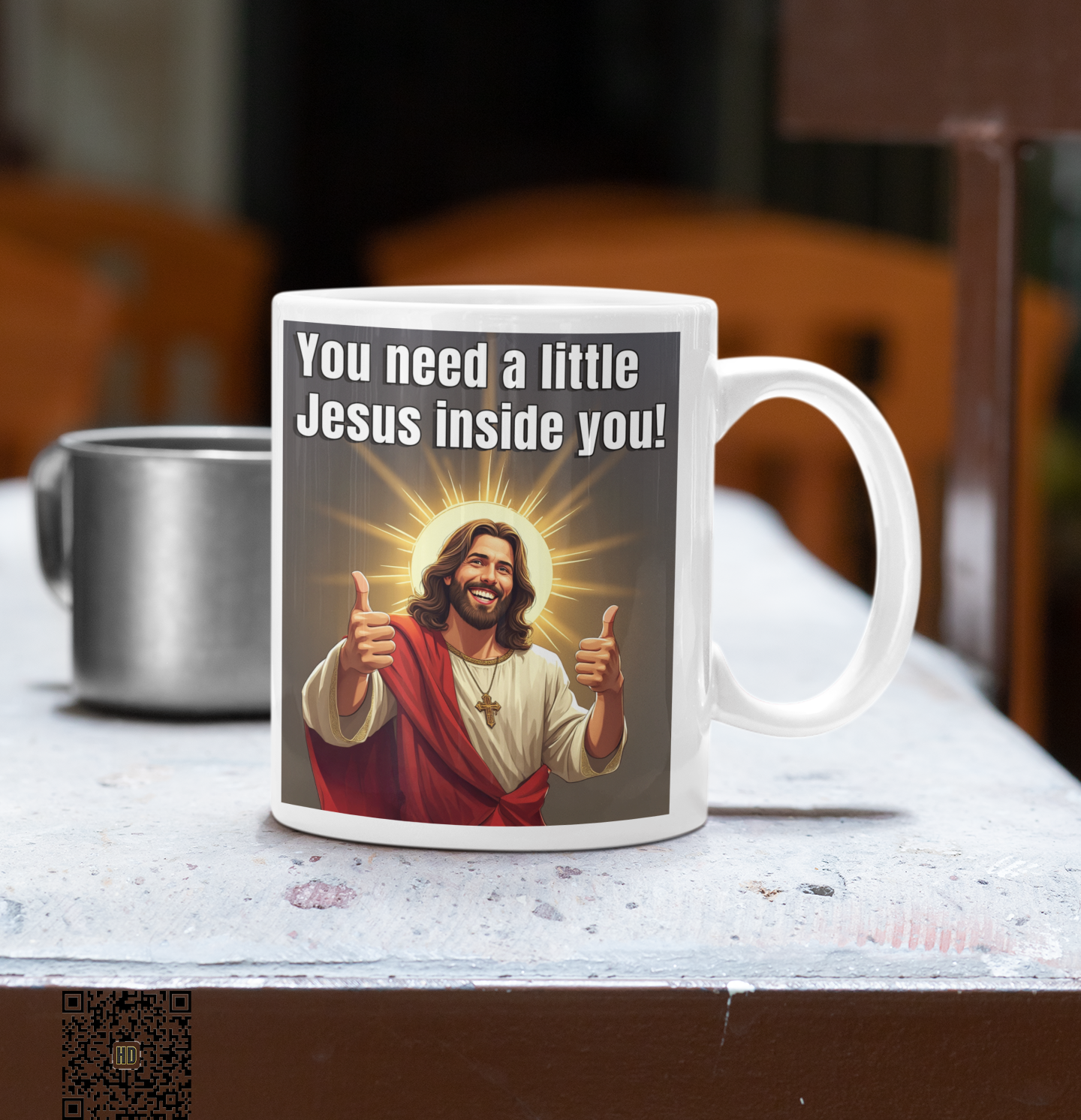 You need a little Jesus inside you white glossy mug All Caffeine Coffee Time gift for mom gift for wife Java jesus jesus meme Mocha religion stocking stuffer