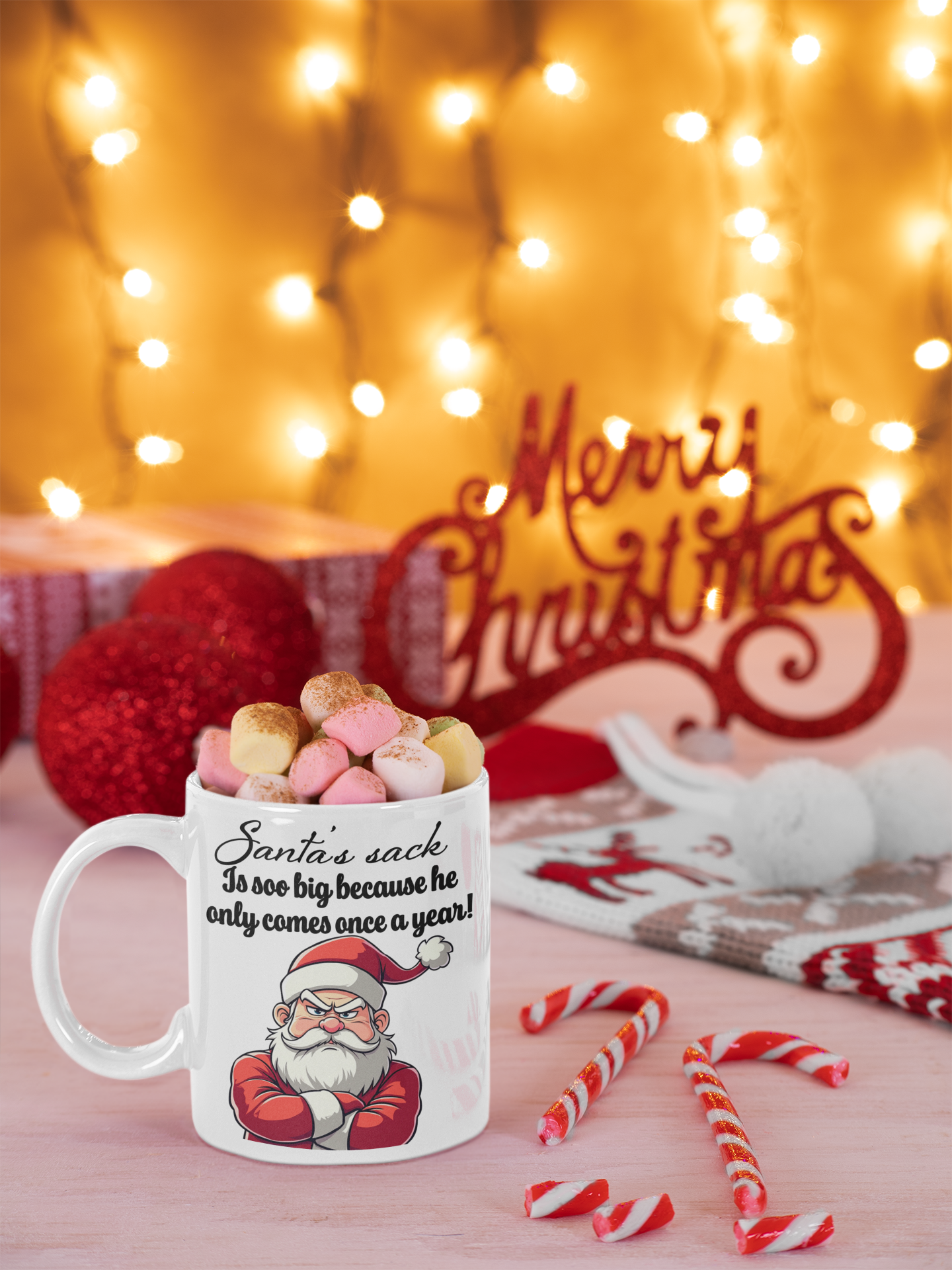 Santa's sack is soo big because he only comes once a year All ballsack Caffeine Christmas gift gift for mom gift for wife Java Mocha nut sack nut sax Nuts Nuttin nutz Santa stocking stuffer