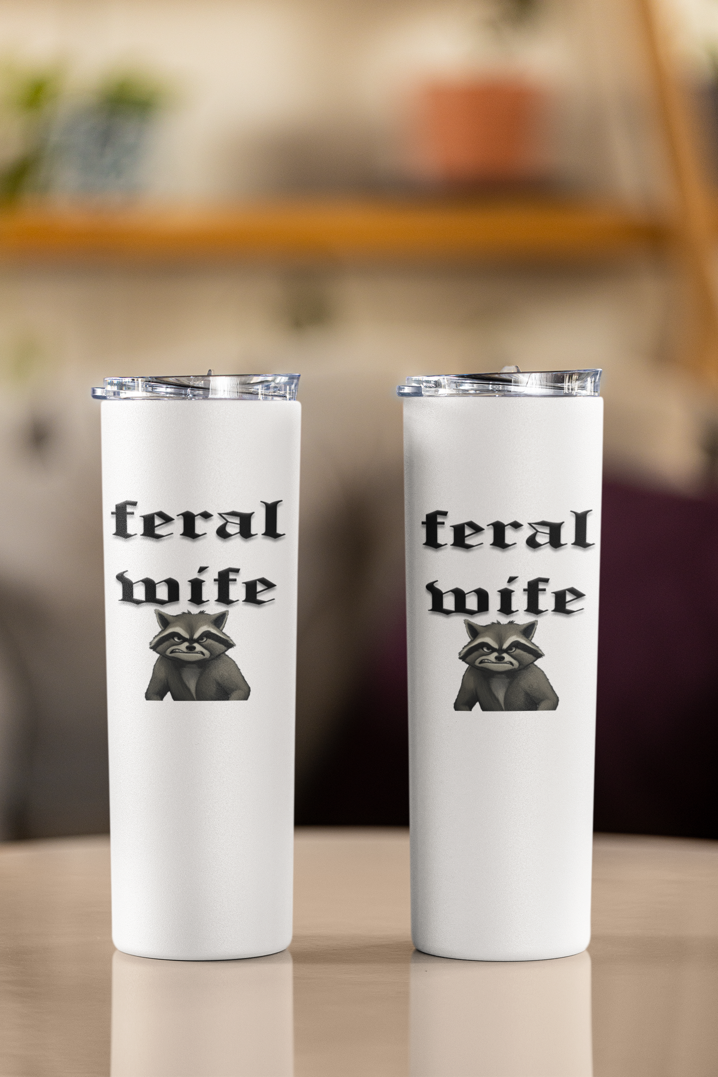 Feral Wife 20 ounce stainless steel double-wall vacuum insulated tumbler All coworker gift funny Funny Gifts funny mothers day gift for her Gift For Her Him mothers day gift stocking stuffer Valentines Day