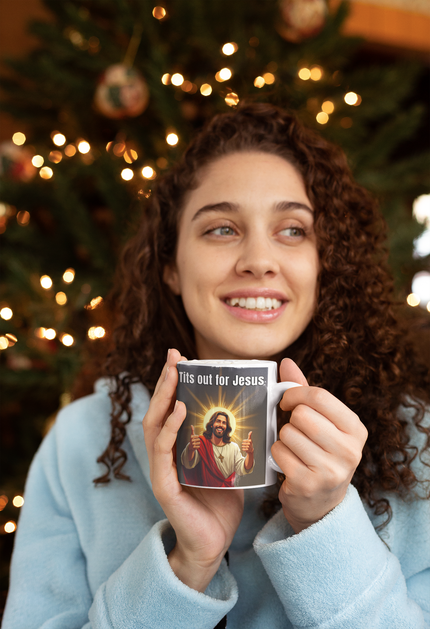 Tits out for Jesus mug 2 All Caffeine catholic Christian gift Christmas gift Coffee Time gift for mom gift for wife Java jesus jesus meme Mocha religion religious gift stocking stuffer