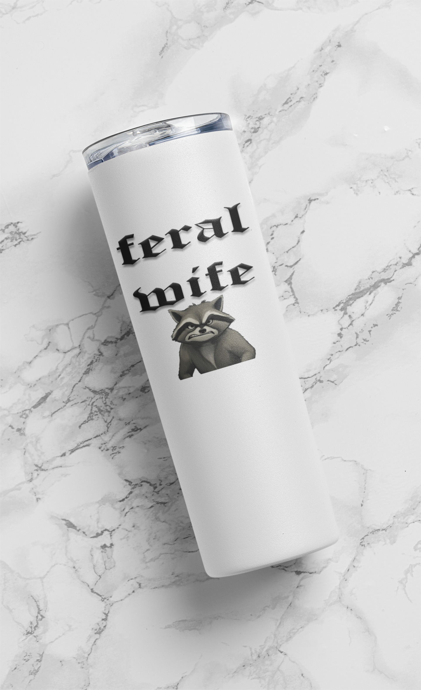 Feral Wife 20 ounce stainless steel double-wall vacuum insulated tumbler All coworker gift funny Funny Gifts funny mothers day gift for her Gift For Her Him mothers day gift stocking stuffer Valentines Day