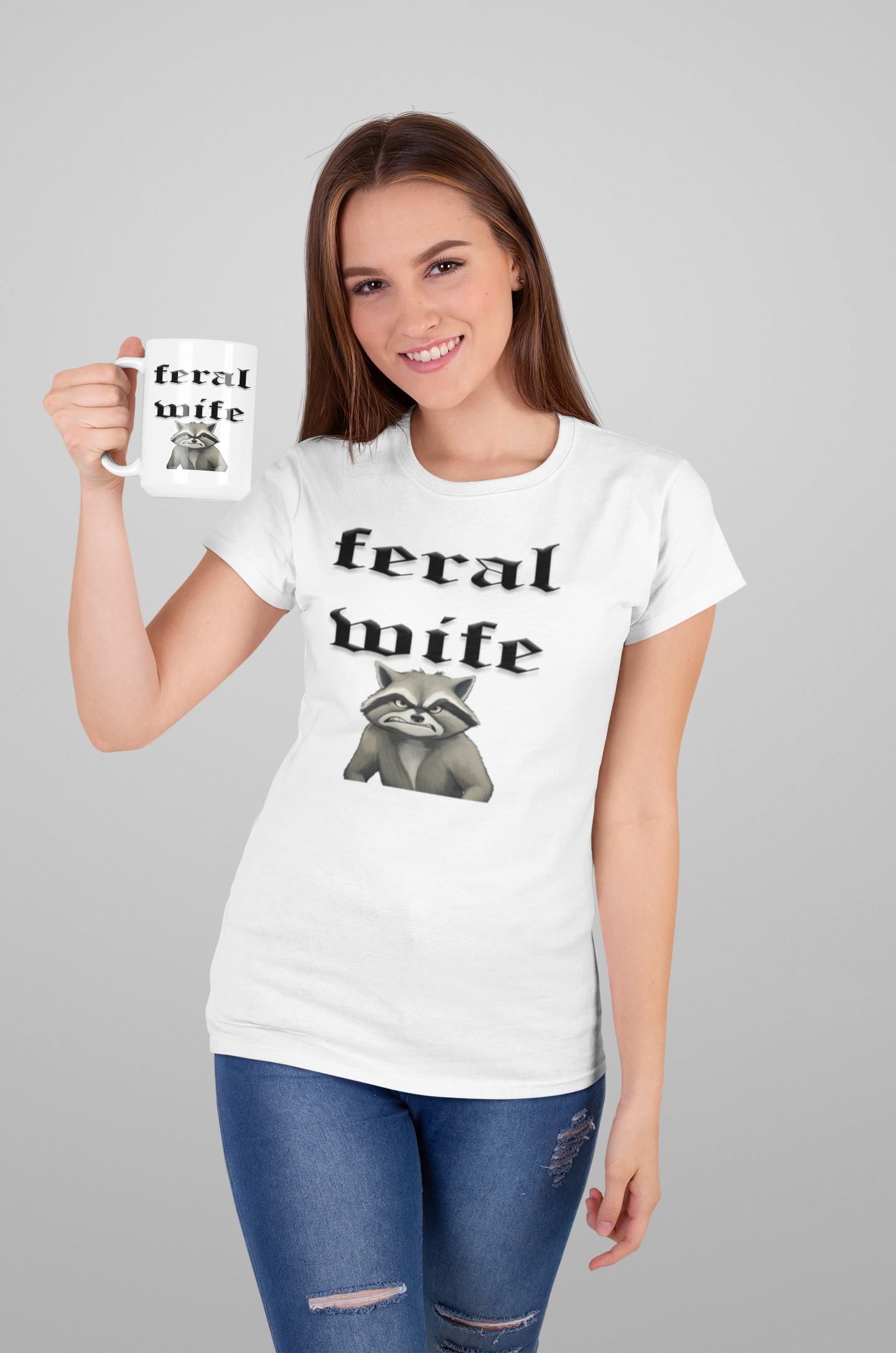 Feral Wife mug All Coffee Time Feral Wife funny mothers day Funny Sarcastic Mug gift for mom gift for wife Mocha mothers day mothers day gift mothers day mug stocking stuffer