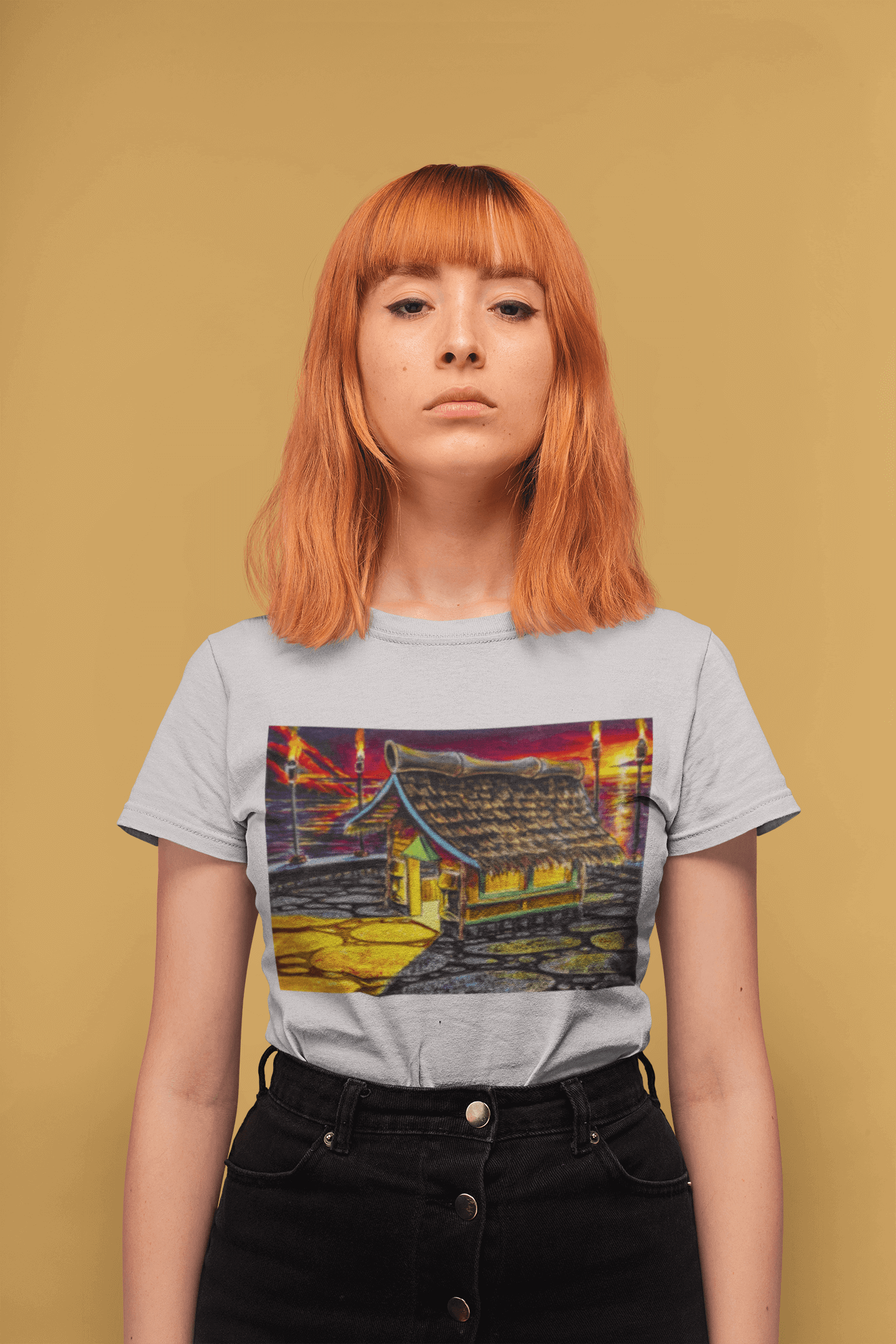 Island Tiki Hut - MaddK Studio  - Unisex Short-Sleeve T-Shirt