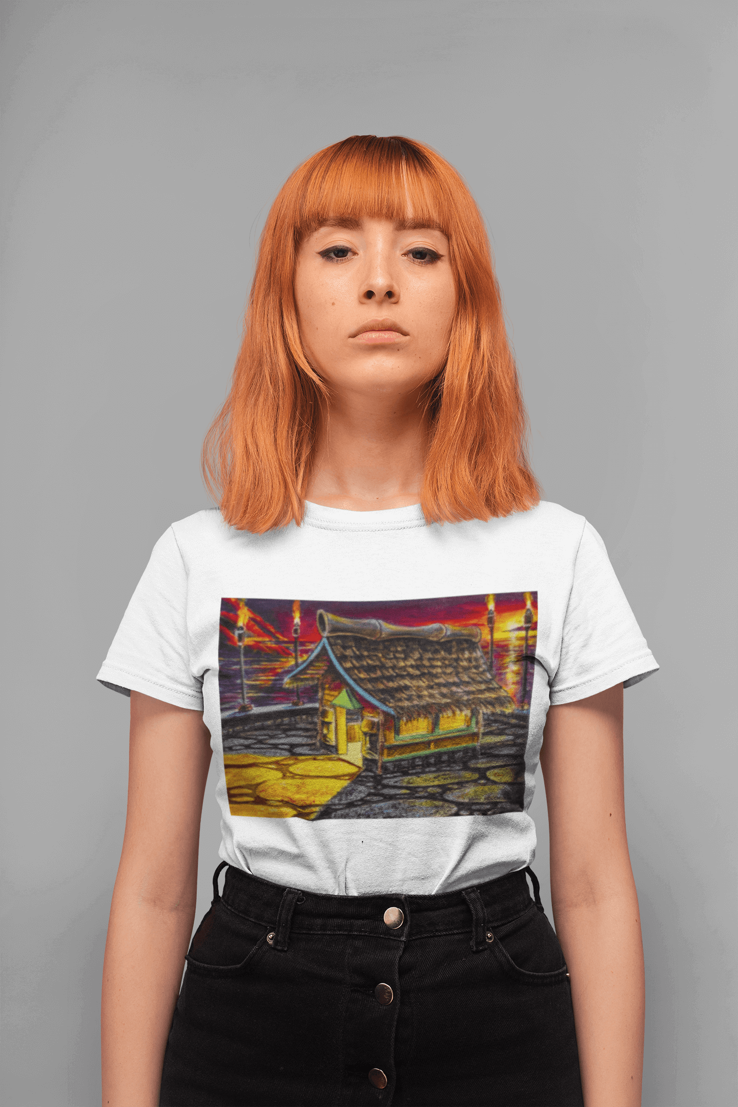 Island Tiki Hut - MaddK Studio  - Unisex Short-Sleeve T-Shirt