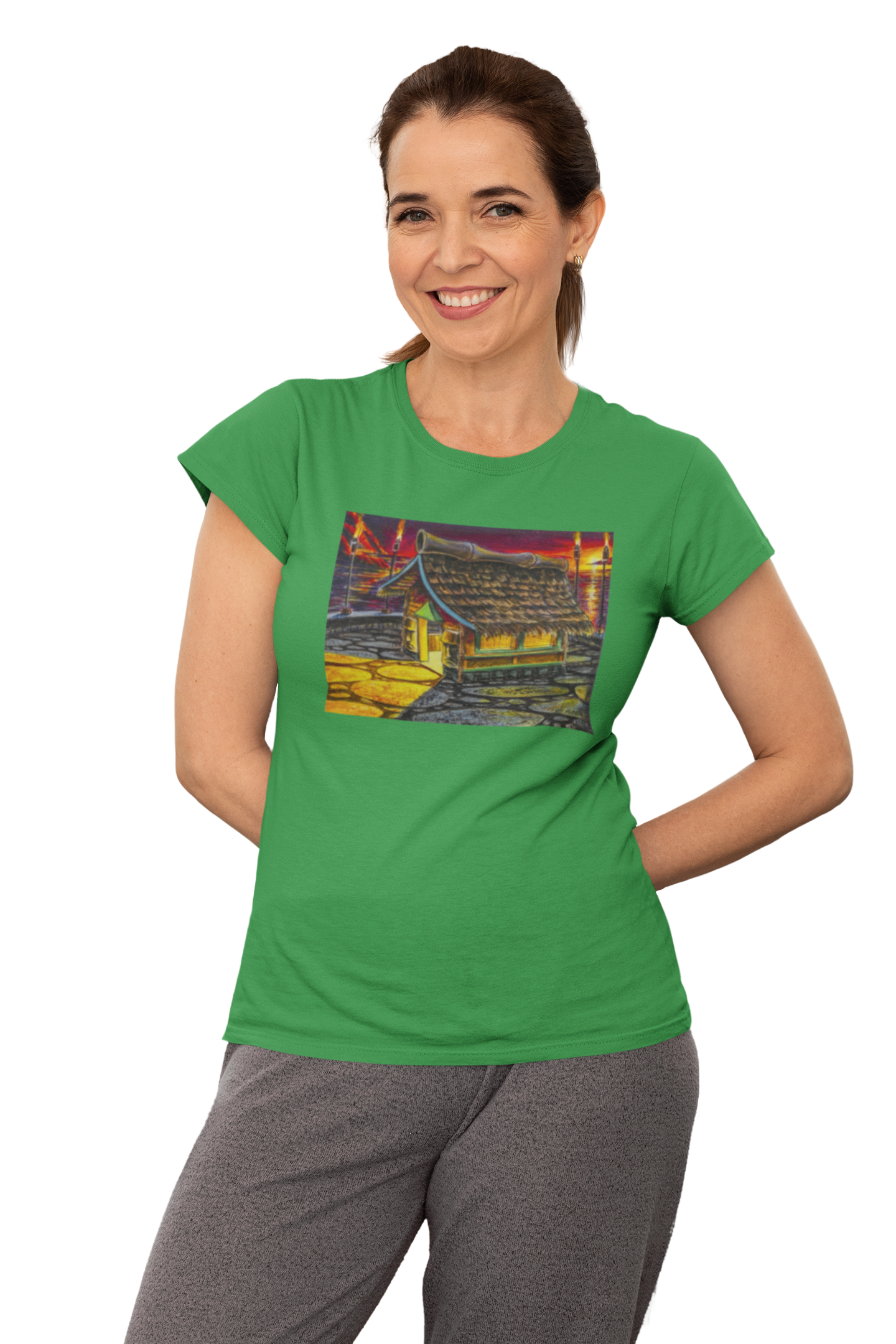 Island Tiki Hut - MaddK Studio  - Unisex Short-Sleeve T-Shirt