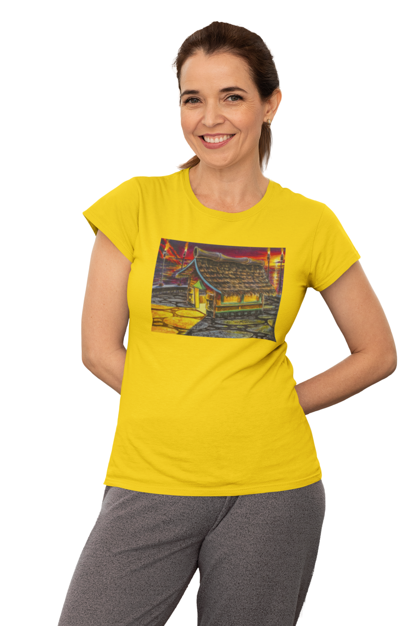 Island Tiki Hut - MaddK Studio  - Unisex Short-Sleeve T-Shirt