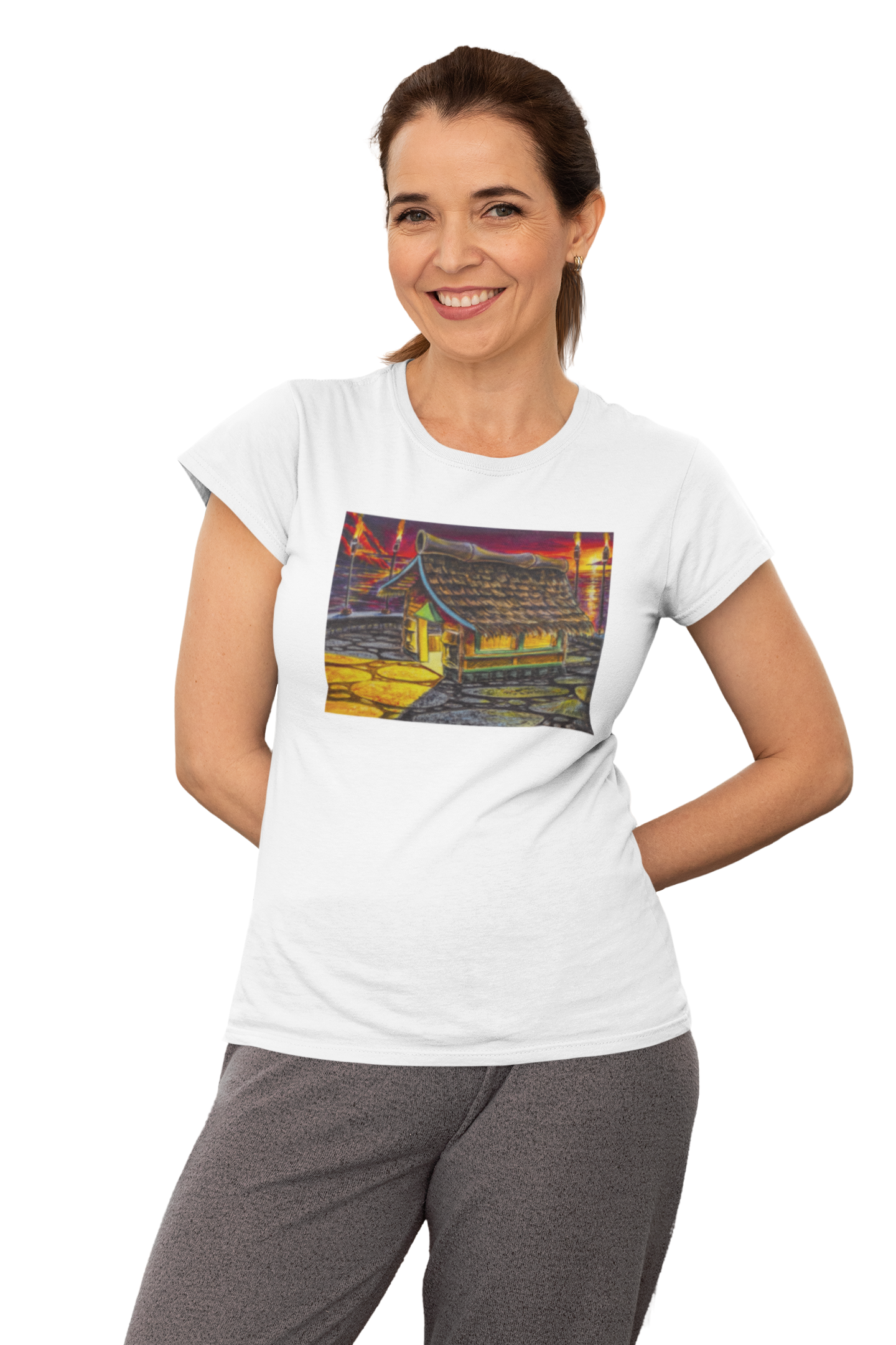 Island Tiki Hut - MaddK Studio  - Unisex Short-Sleeve T-Shirt